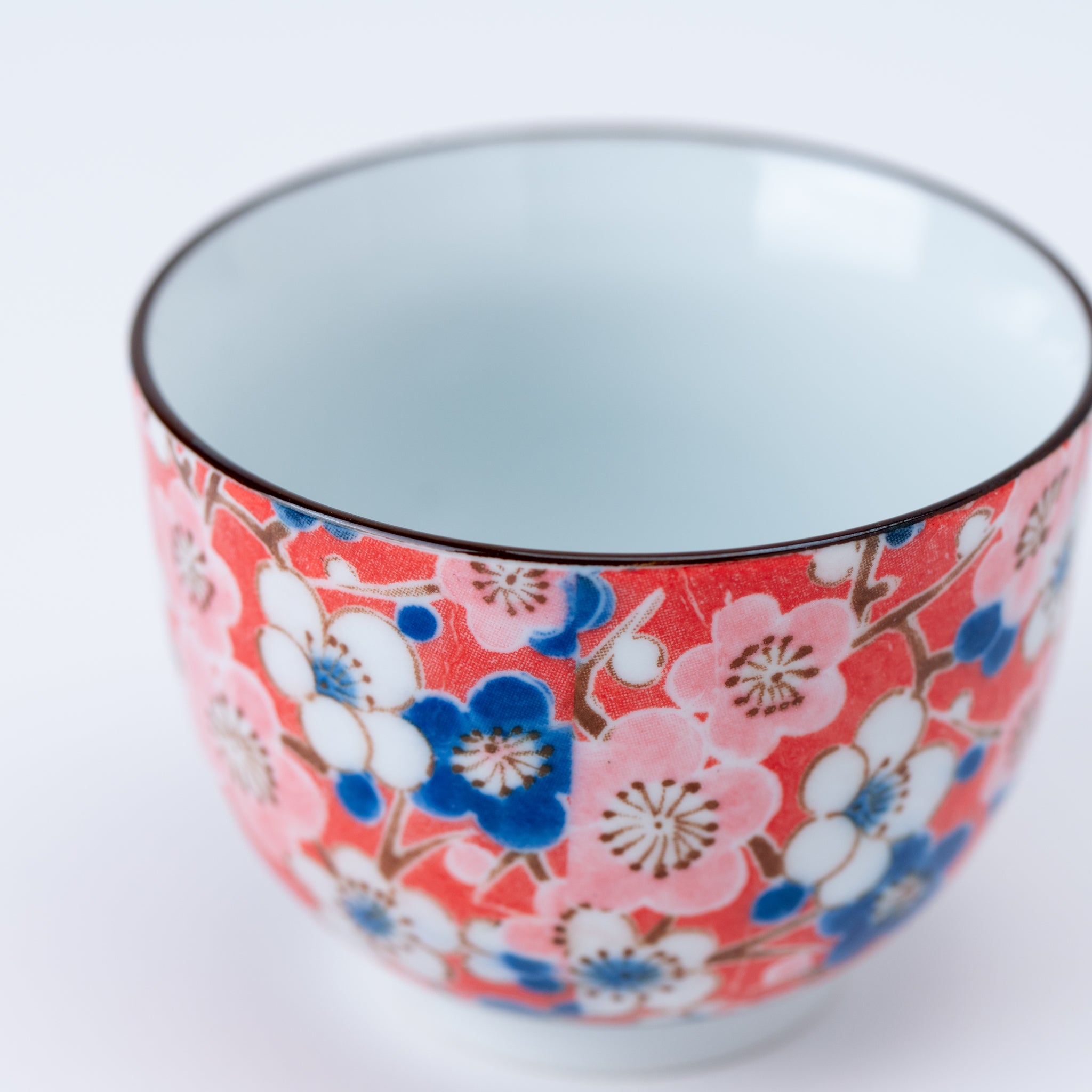 Handcrafted Japanese Ume Plum Blossom Kyusu Teapot & Yunomi Teacup Set