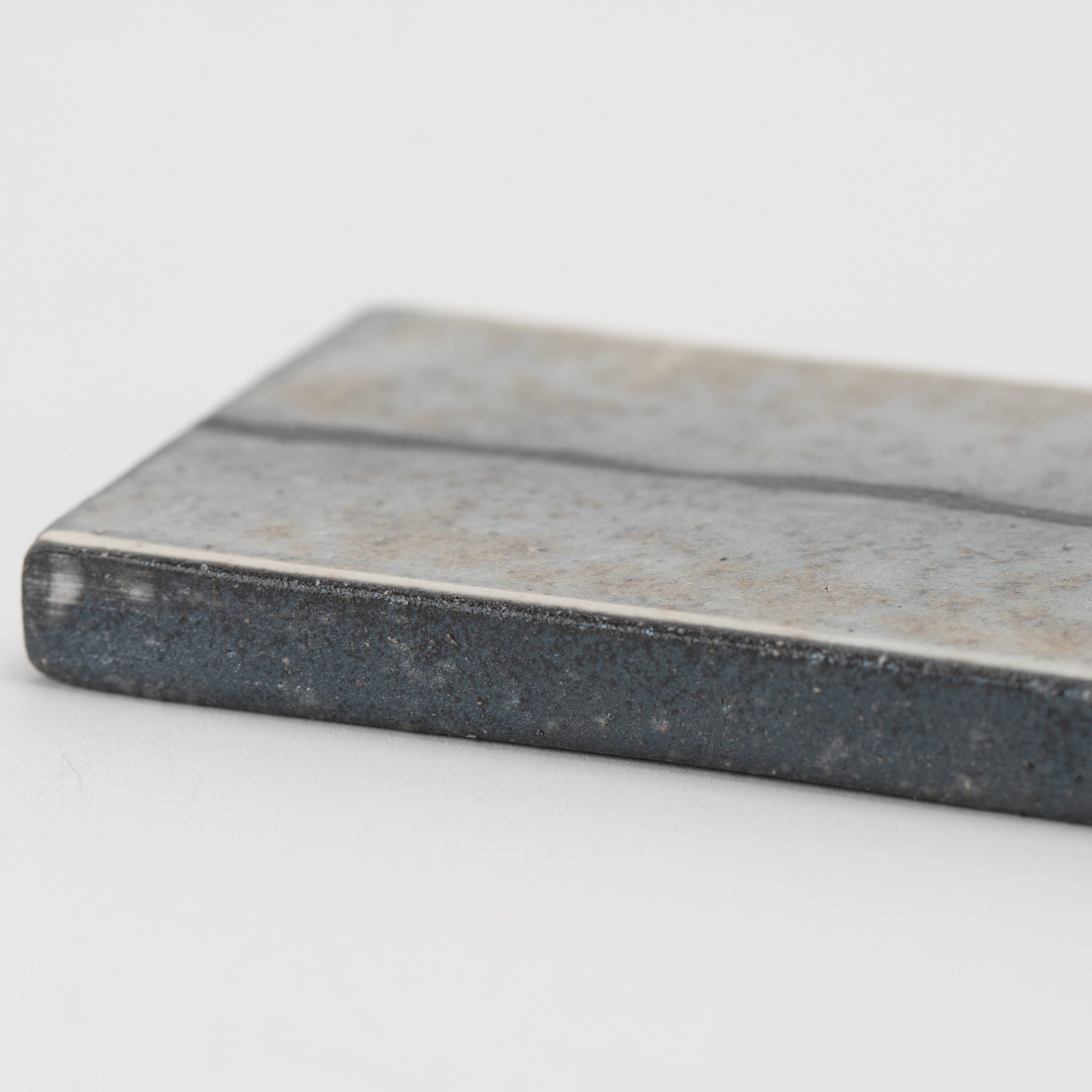 White Slip-Glazed Divided Rectangular Plate