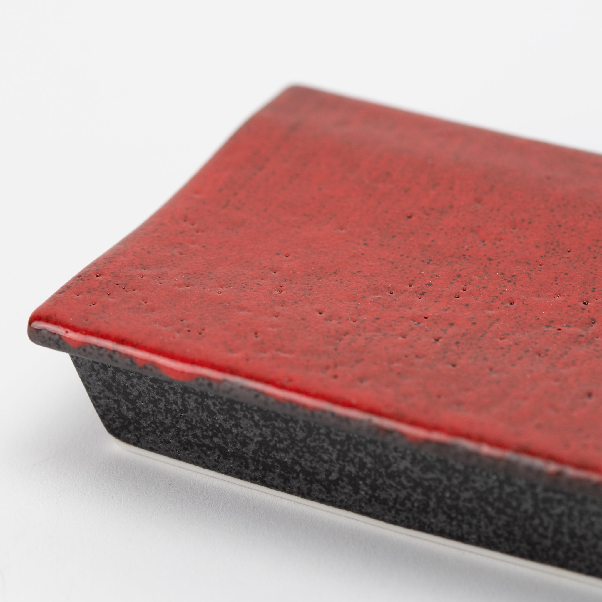 Traditional Japanese Red & Black Sushi Plate