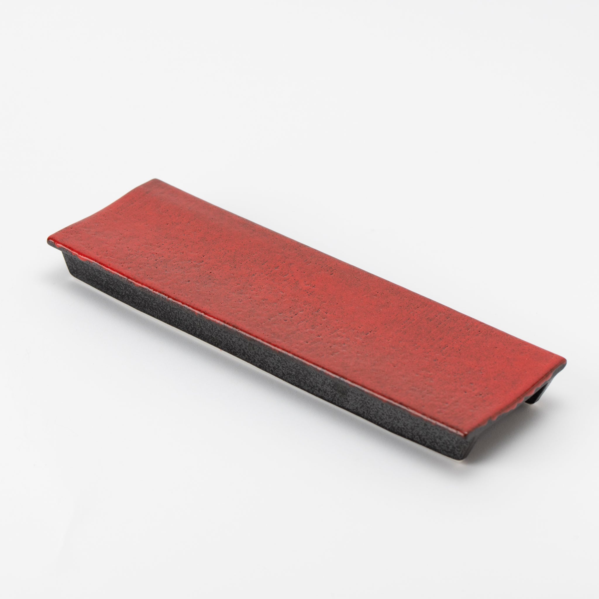 Traditional Japanese Red & Black Sushi Plate