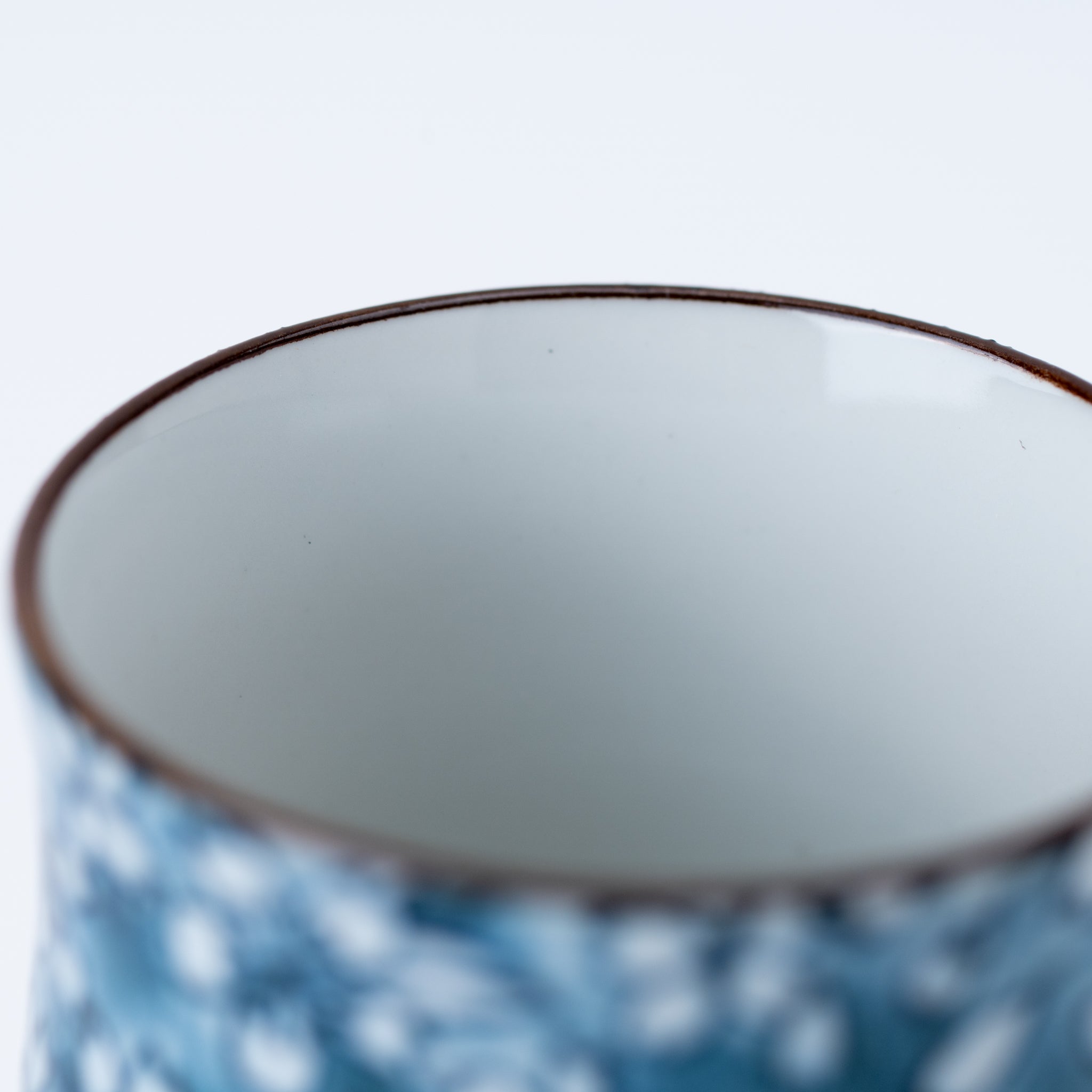 Indigo Sakura Teapot (with Tea Strainer) and Yunomi Teacup Set