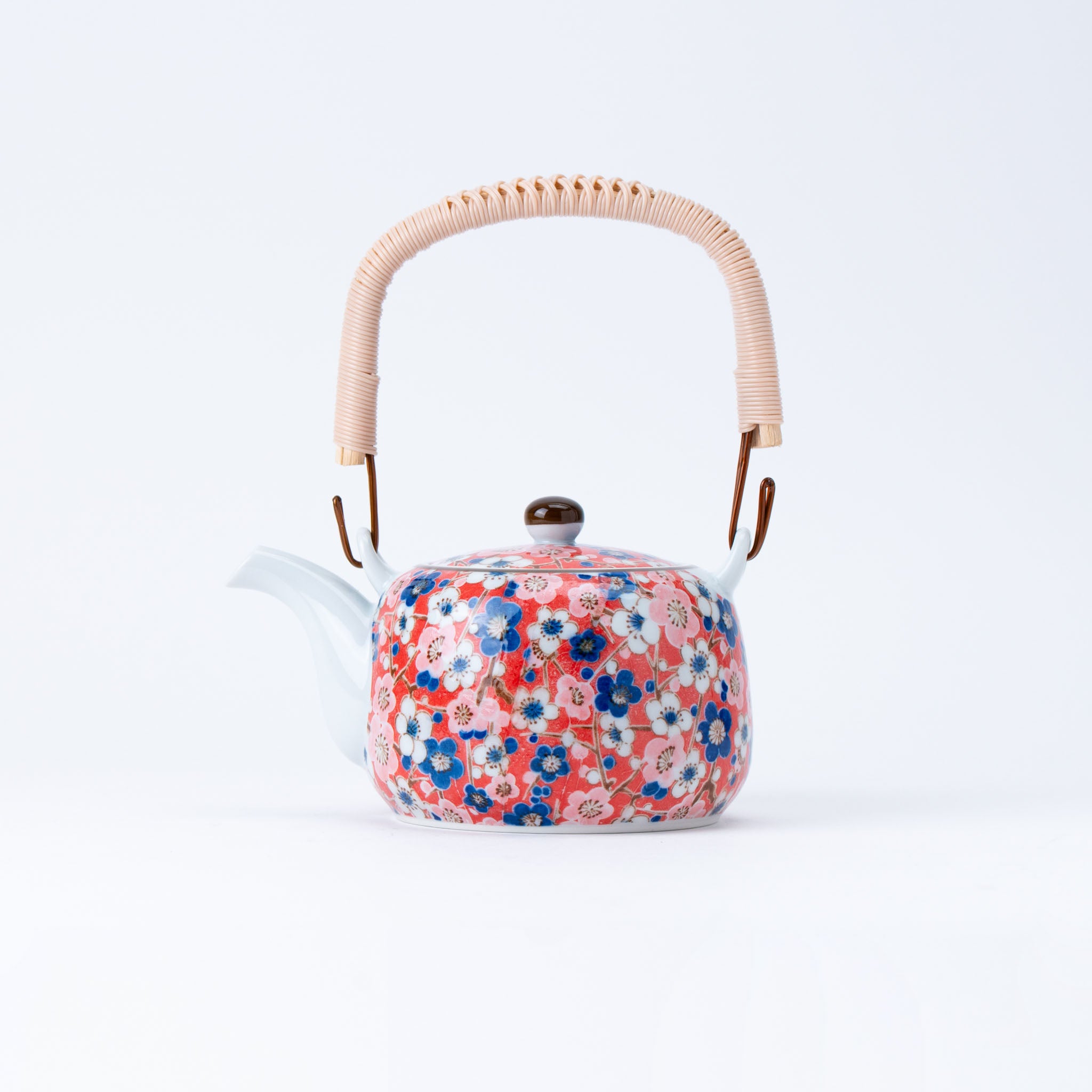 Colorful Blossom Teapot (with Tea Strainer) & Yunomi Teacup Set
