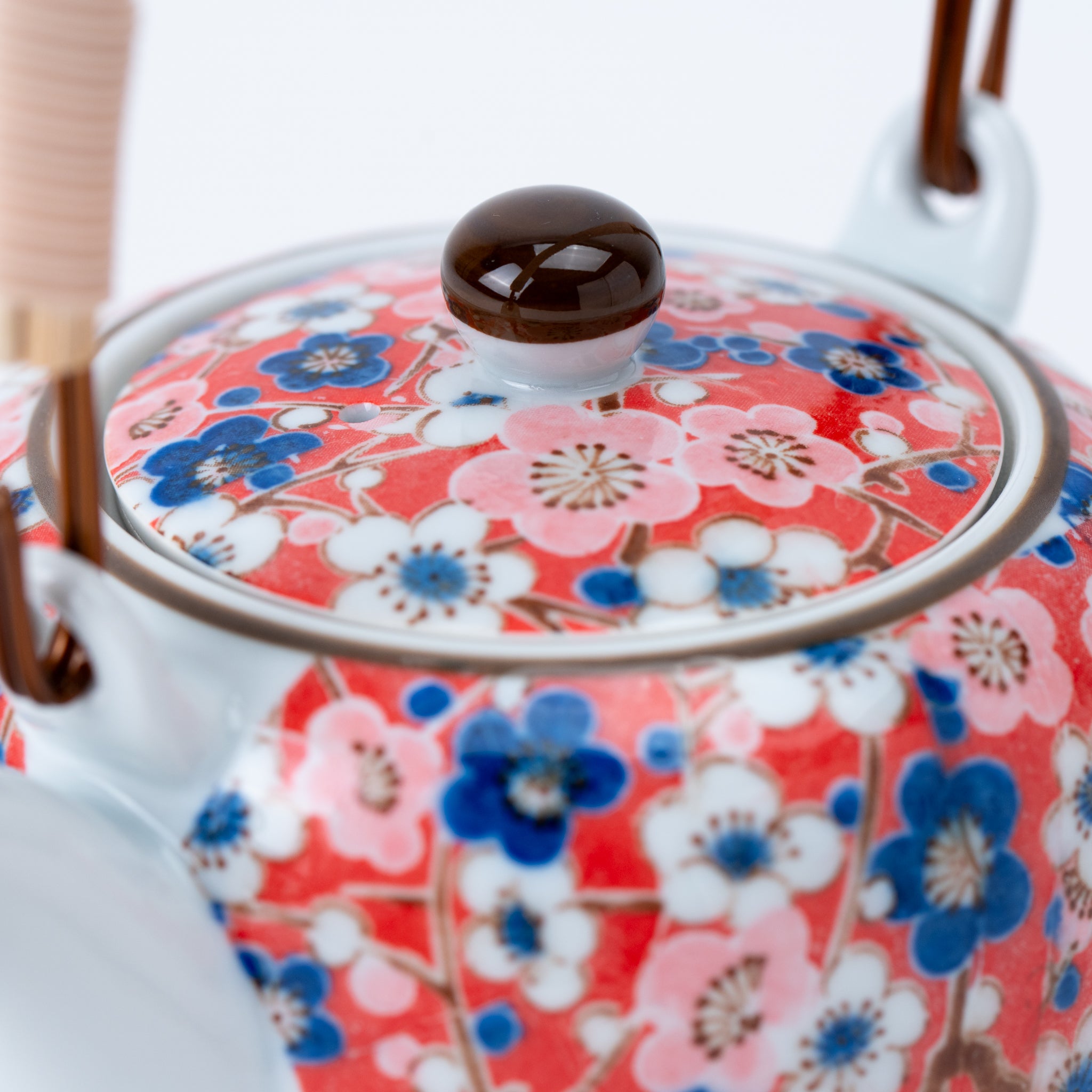 Colorful Blossom Teapot (with Tea Strainer) & Yunomi Teacup Set