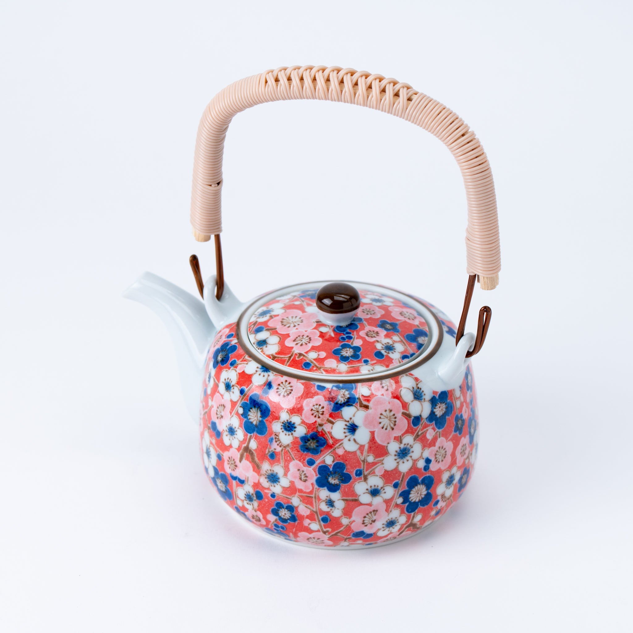 Colorful Blossom Teapot (with Tea Strainer) & Yunomi Teacup Set