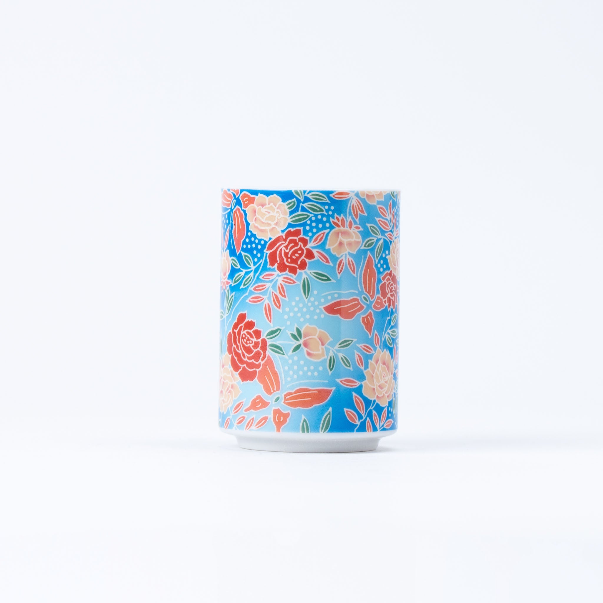 Vibrant Flowers Yunomi Teacup Set of 5