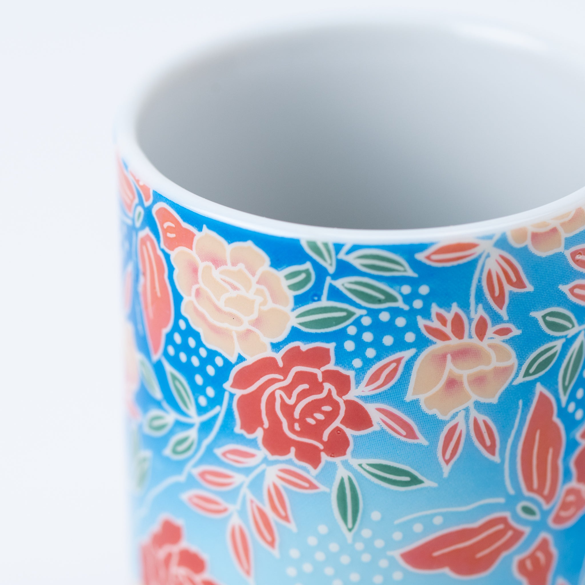 Vibrant Flowers Yunomi Teacup Set of 5