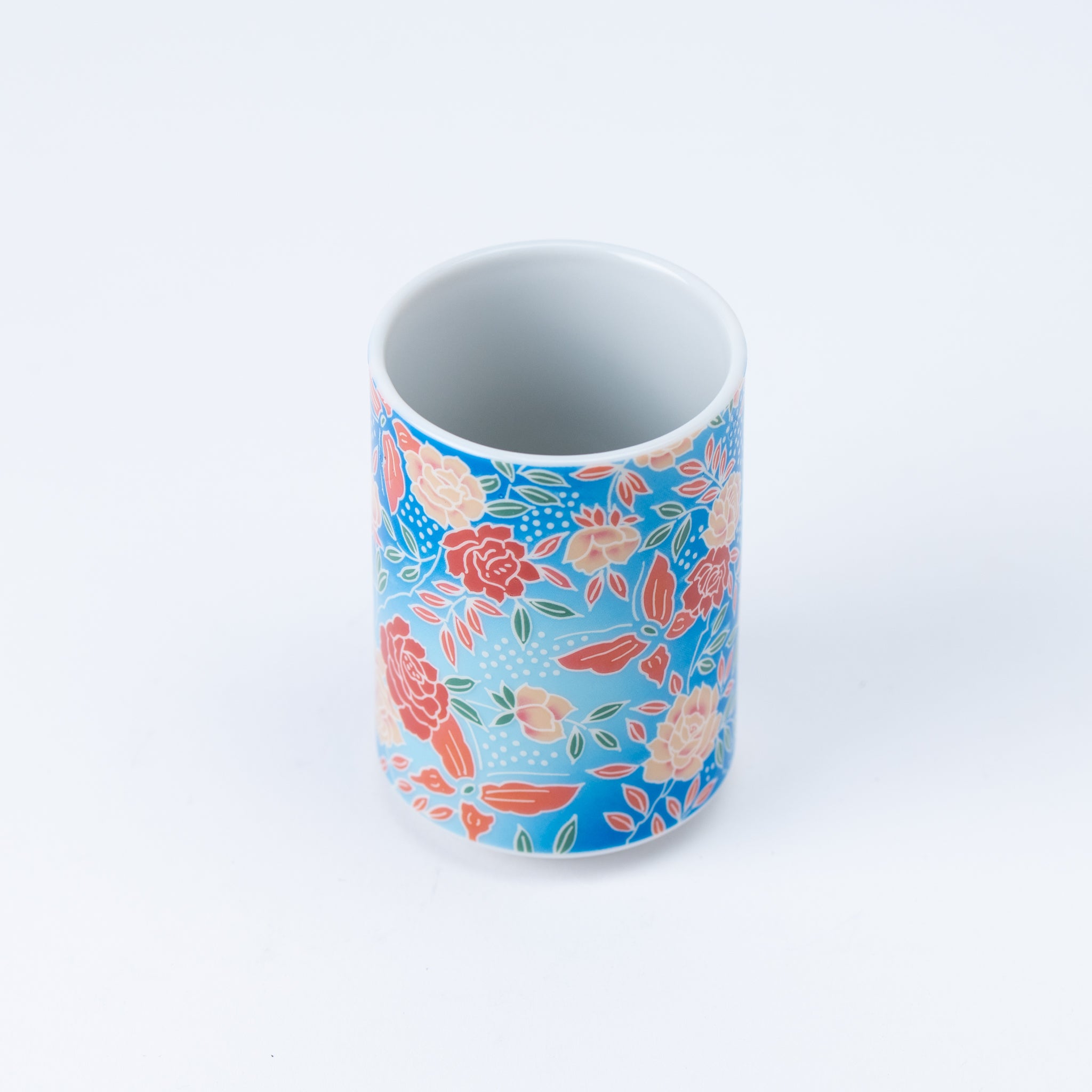 Vibrant Flowers Yunomi Teacup Set of 5