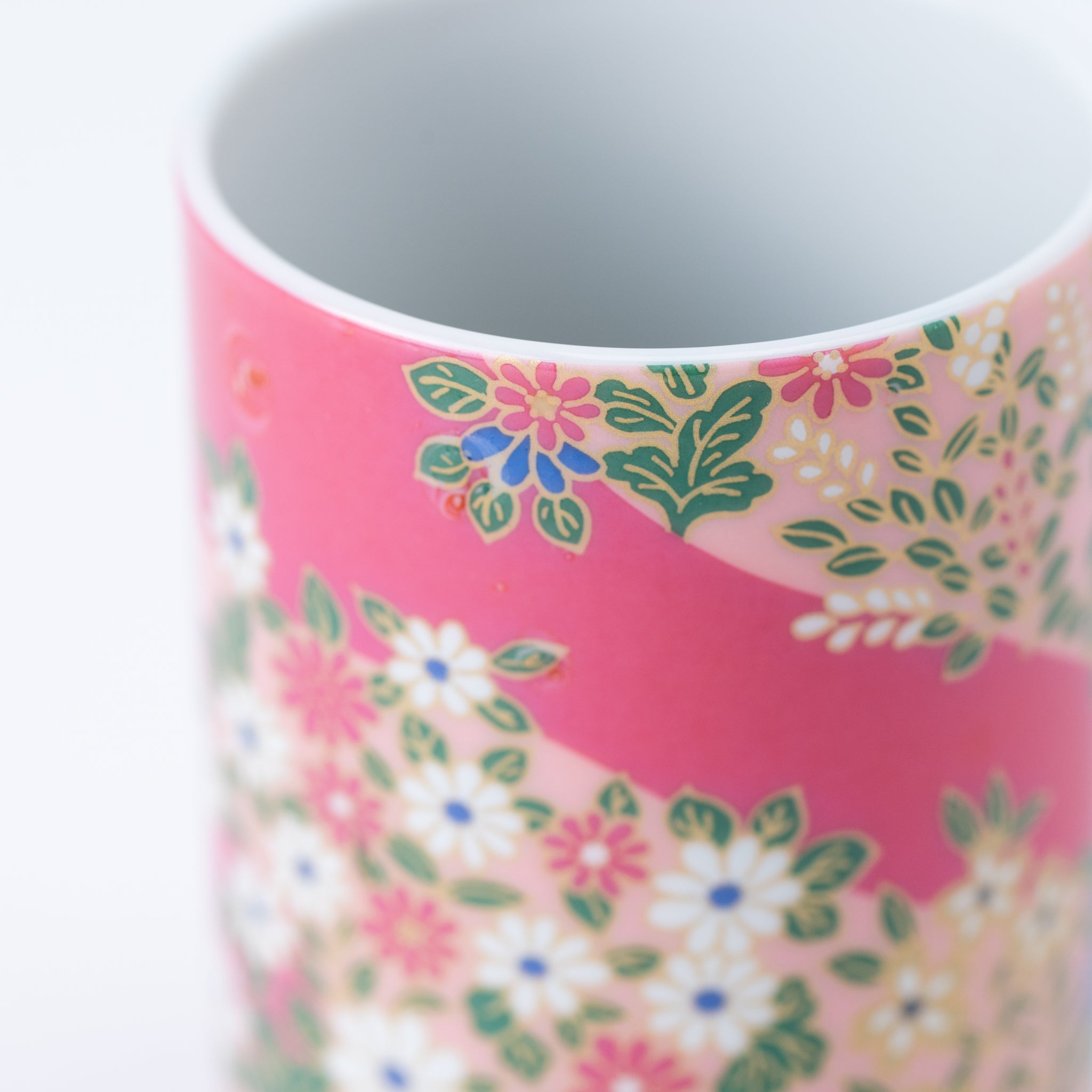 Vibrant Flowers Yunomi Teacup Set of 5