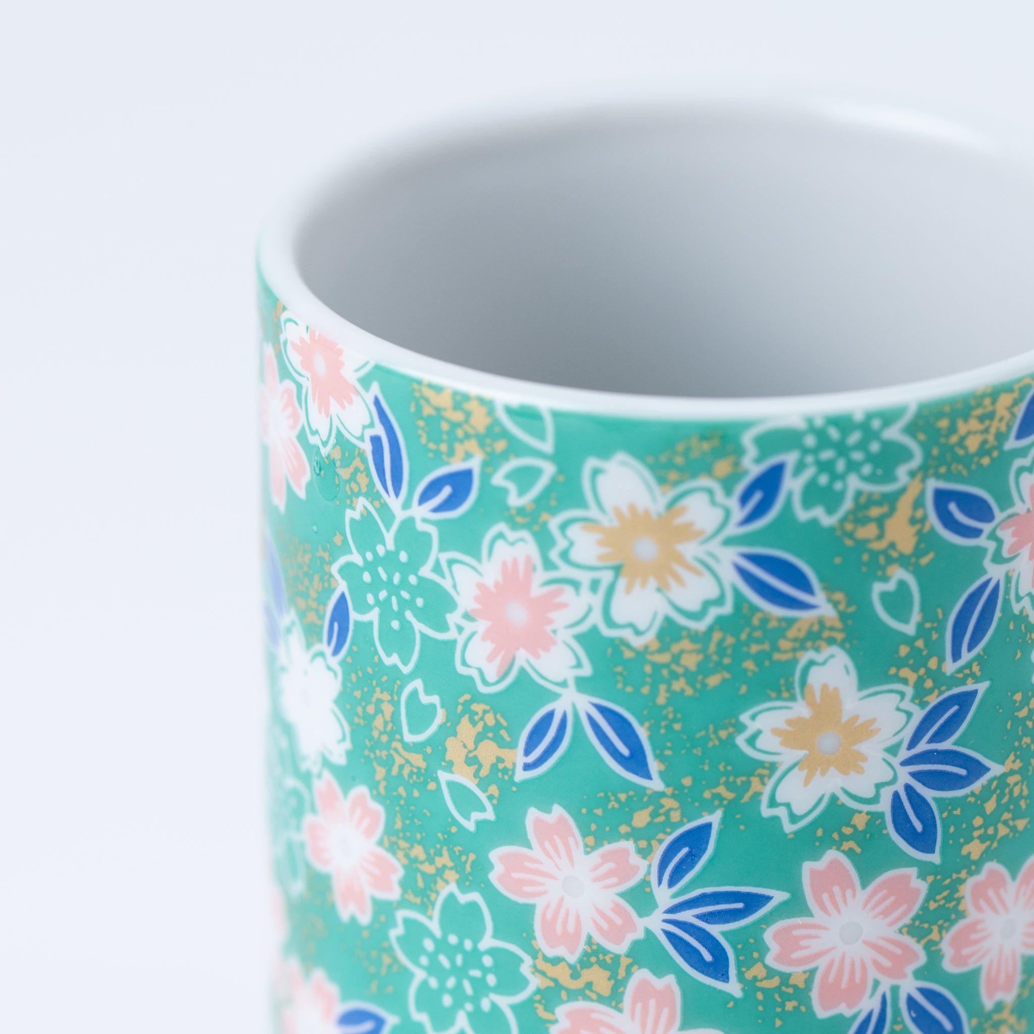 Vibrant Flowers Yunomi Teacup Set of 5