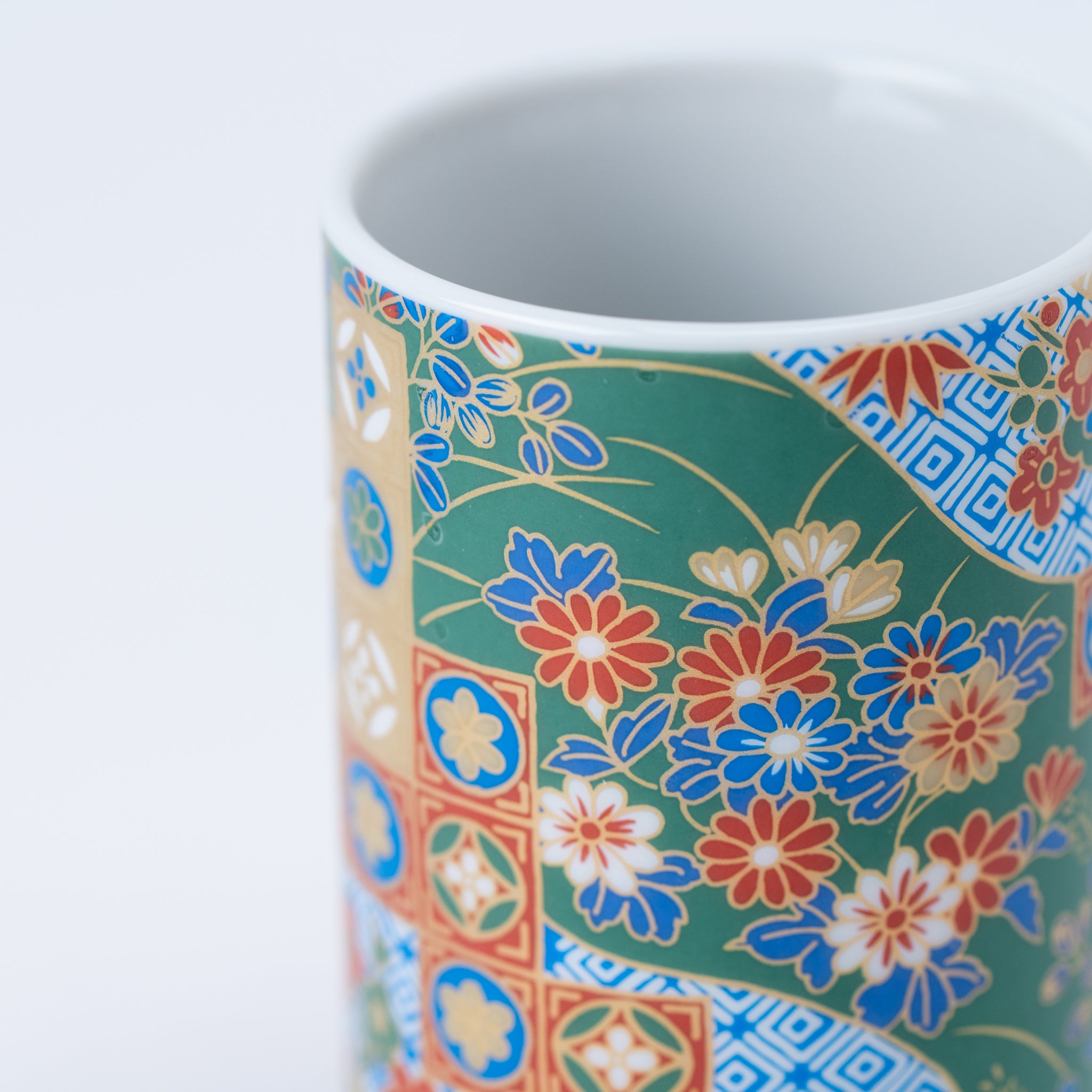 Vibrant Flowers Yunomi Teacup Set of 5
