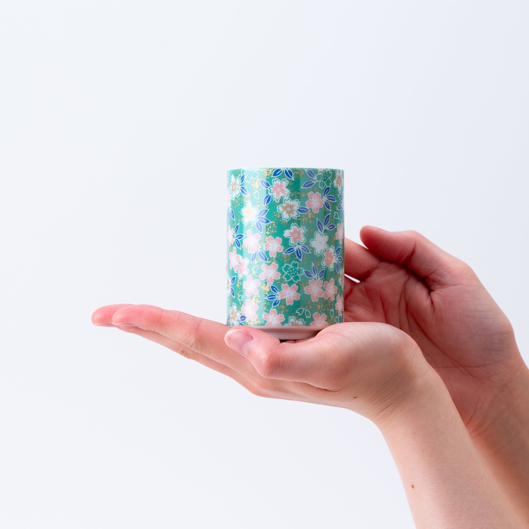 Vibrant Flowers Yunomi Teacup Set of 5