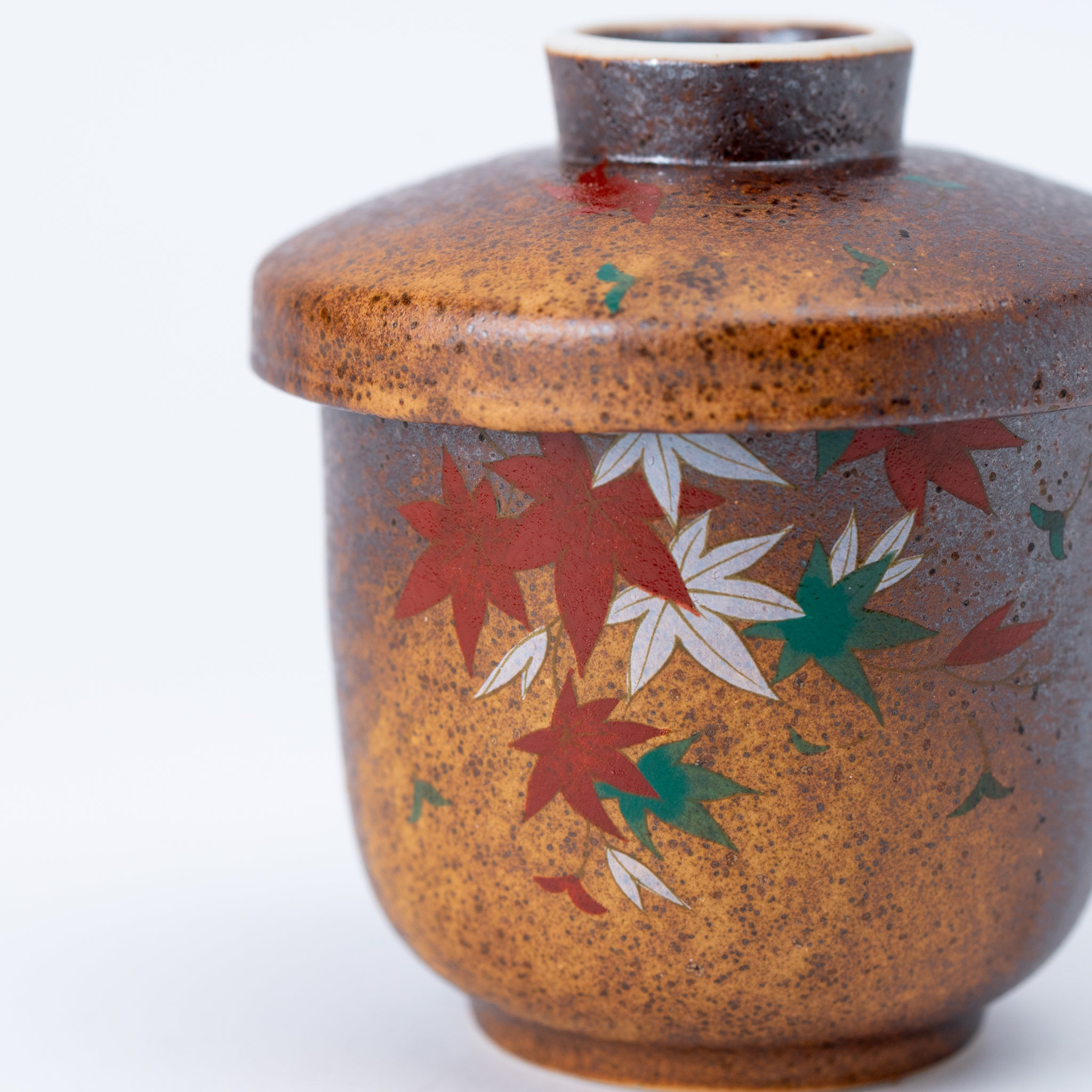 Autumn Maple Motif Chawanmushi Lidded Bowl