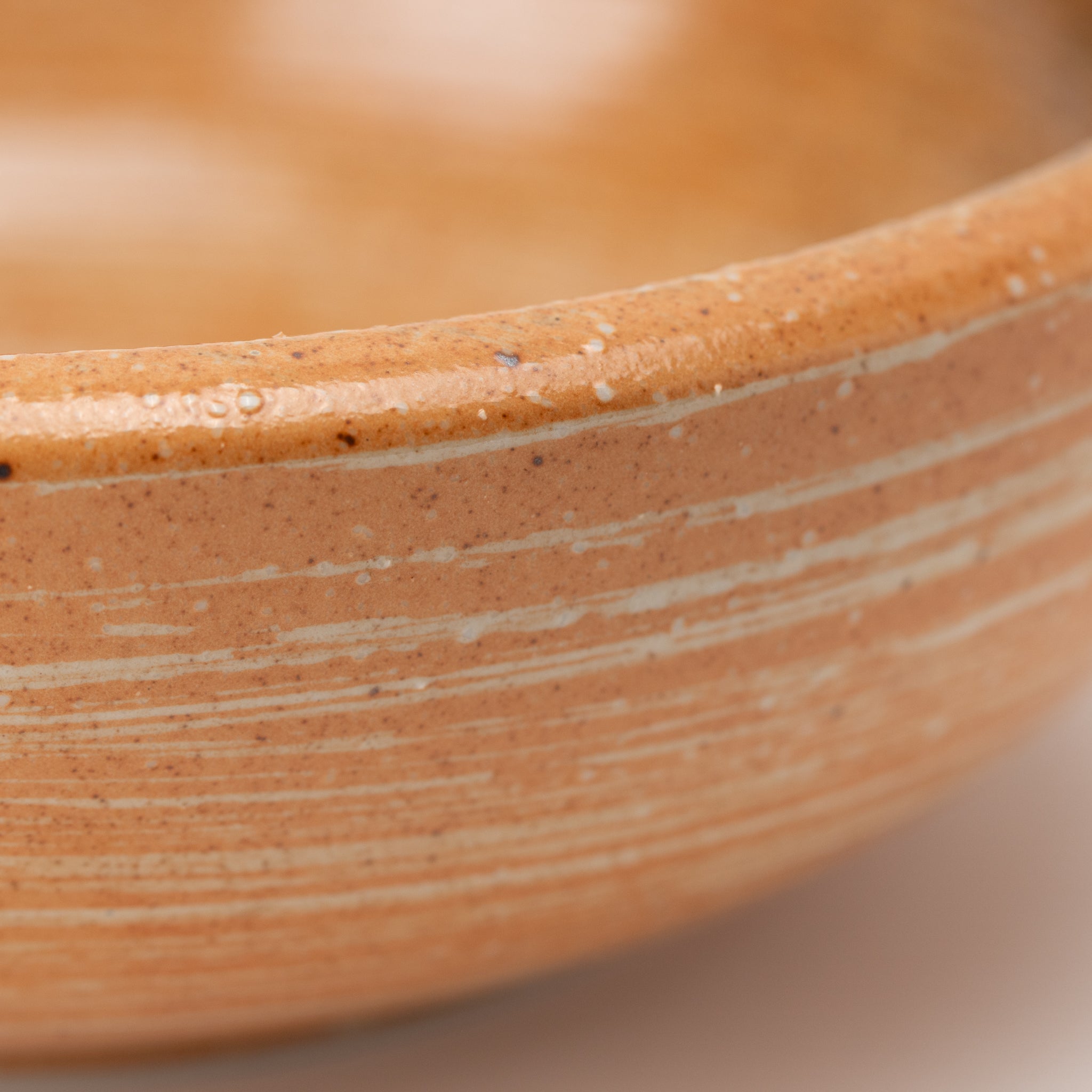 Earth-Tone Tied Handle Bowl