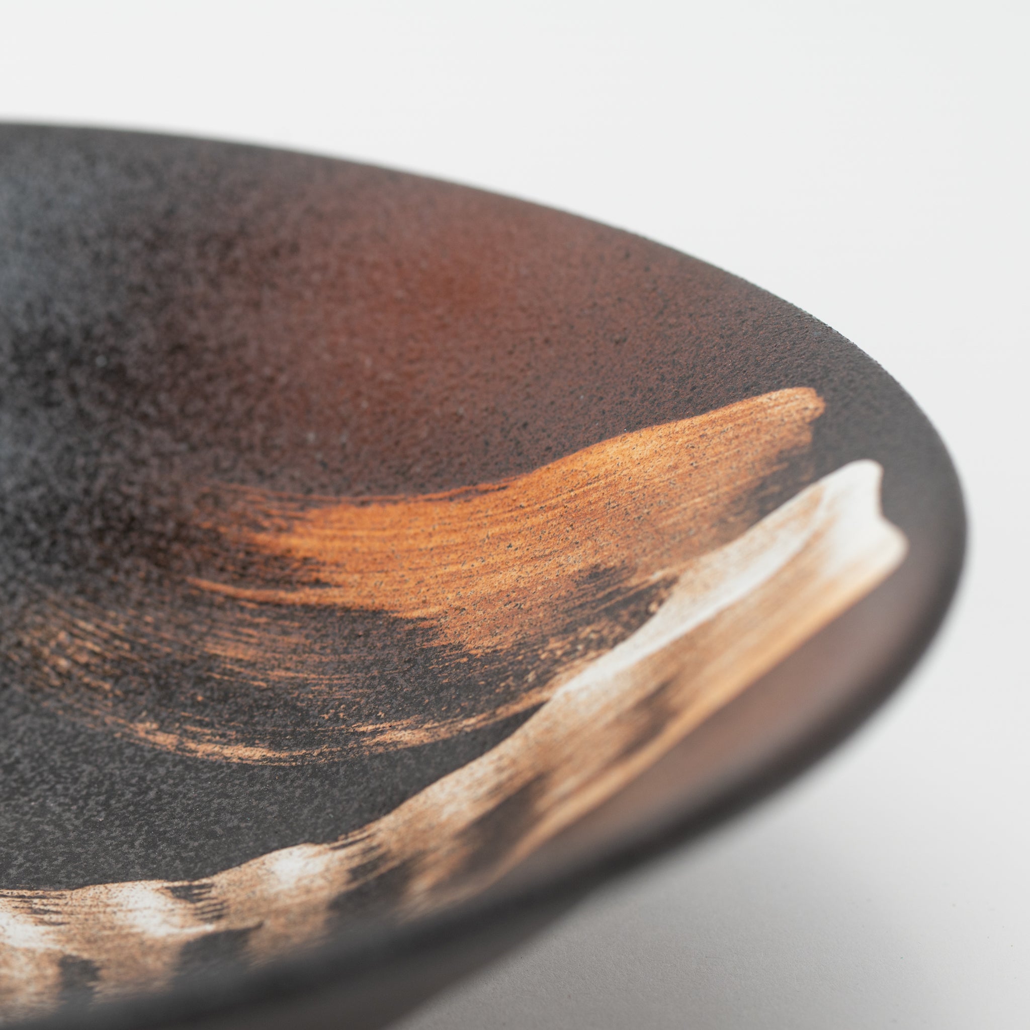 Fire-Color Brushstroke Bowl