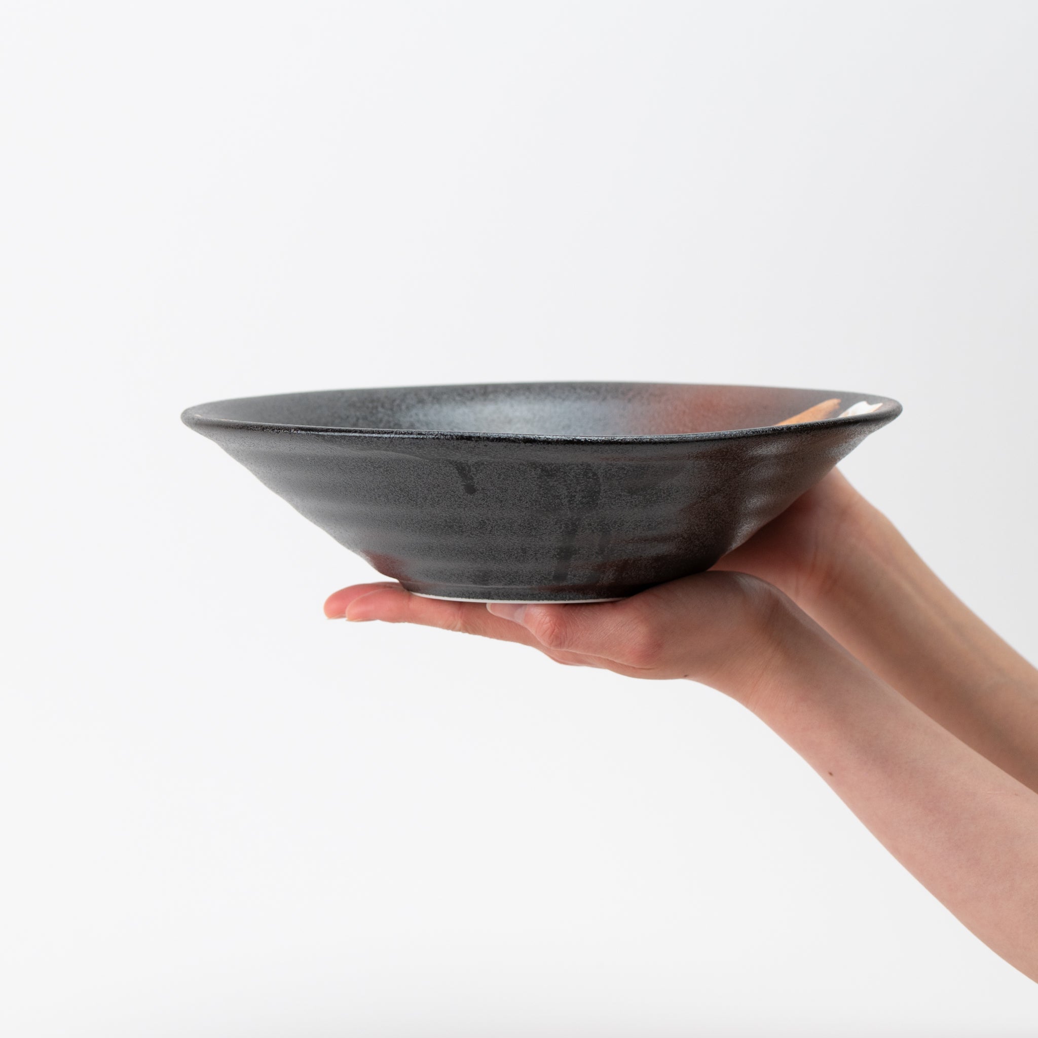 Fire-Color Brushstroke Bowl