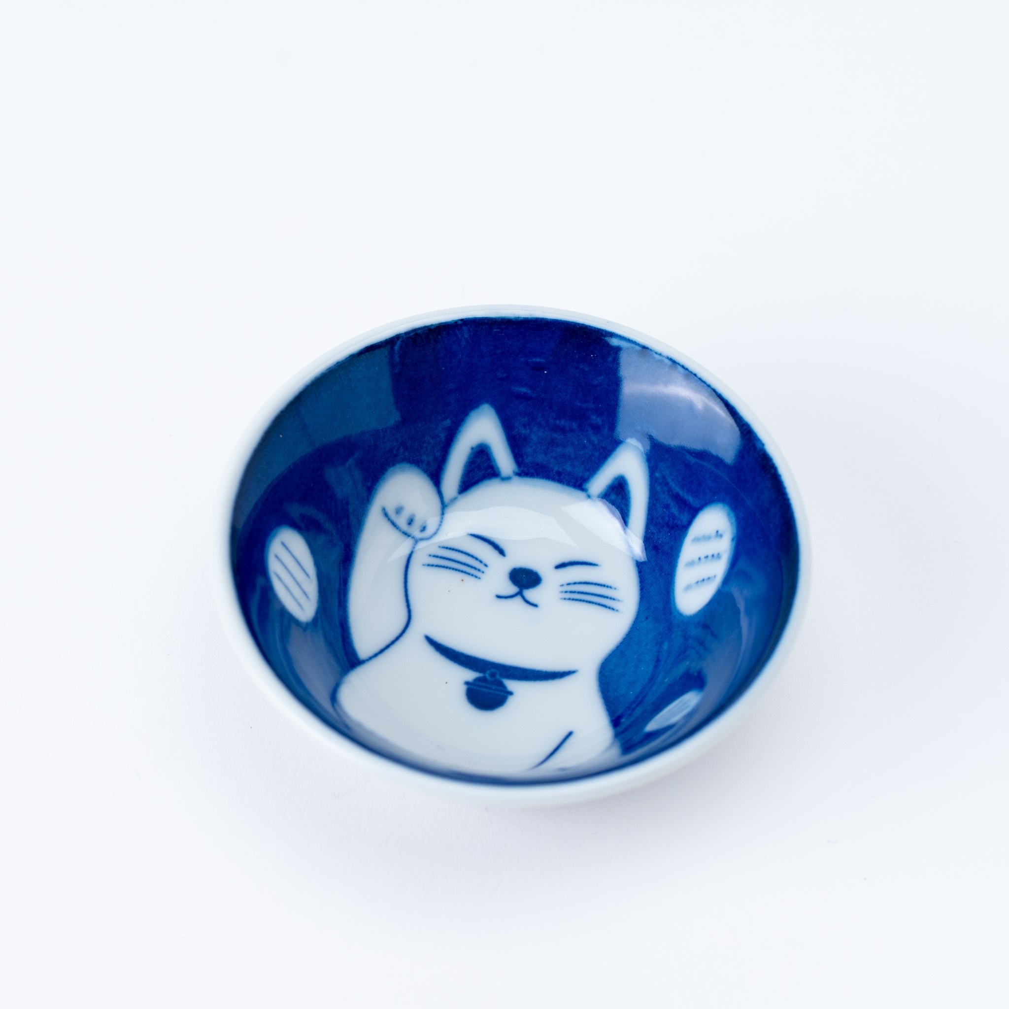 Indigo Maneki Neko Small Plate
