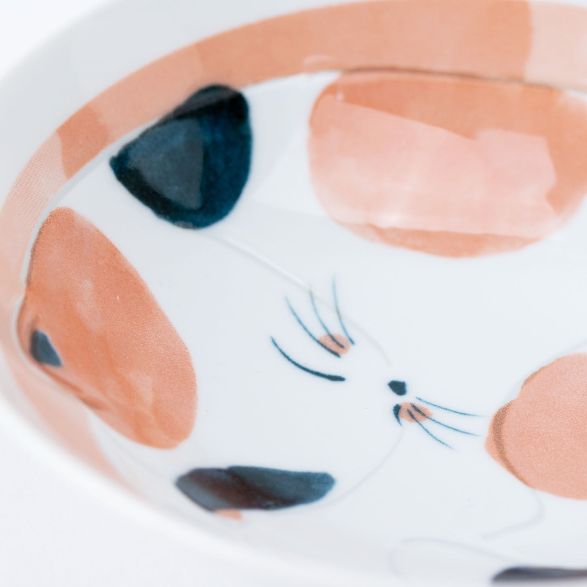 Sleeping Calico Cat Bowl