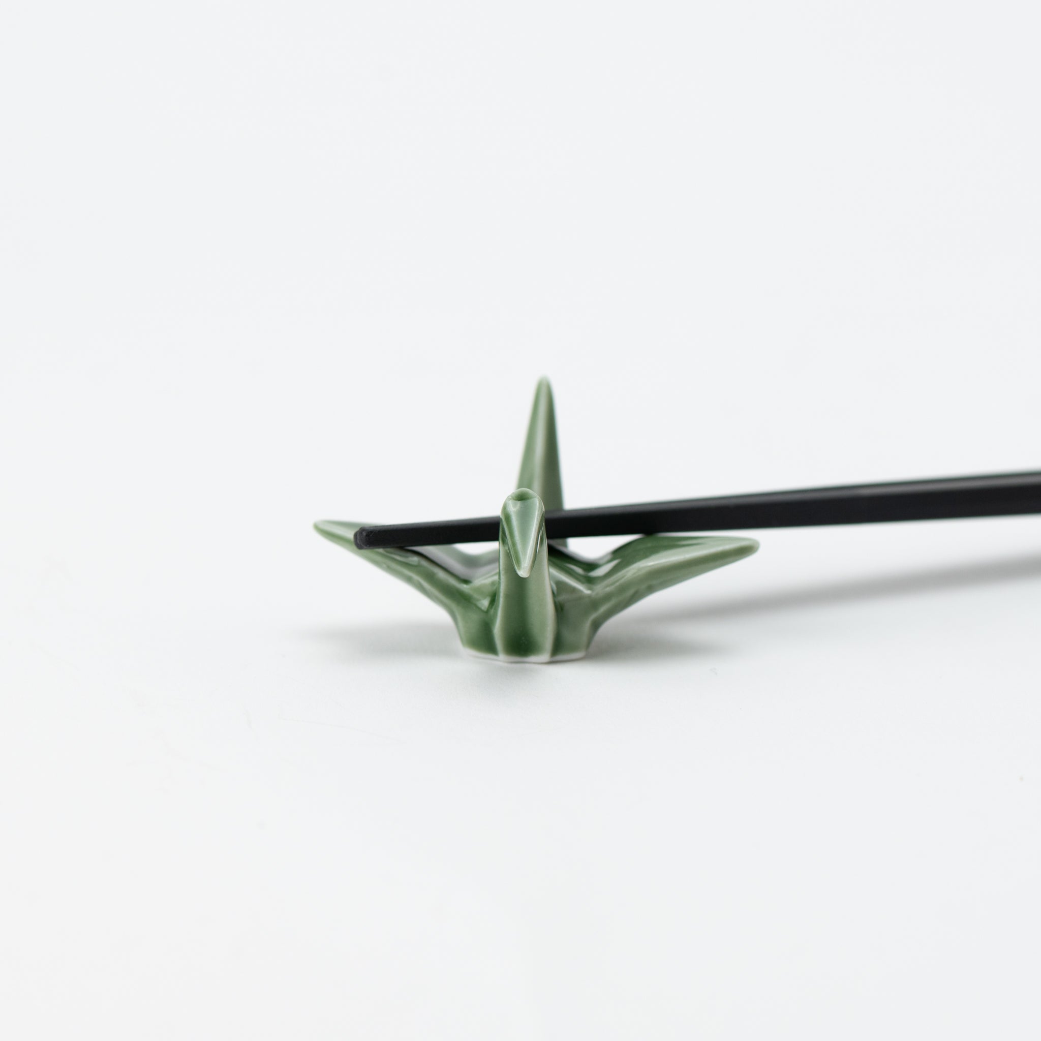 Origami Crane Light Green Chopstick Rest