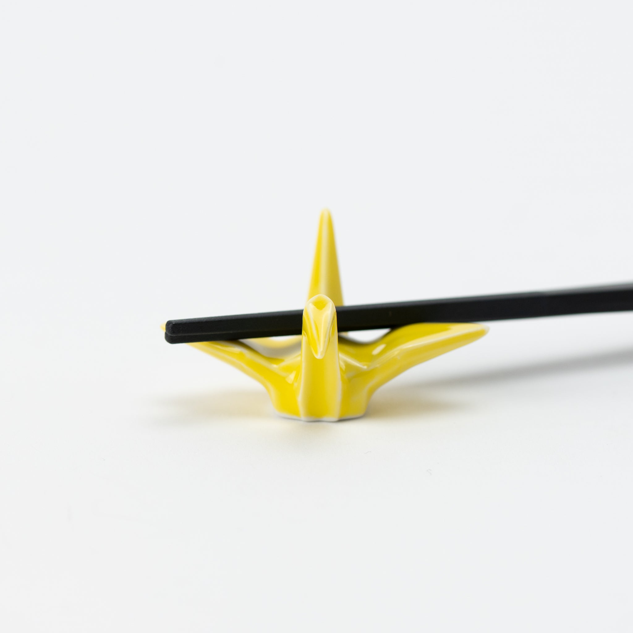 Origami Crane Yellow Chopstick Rest