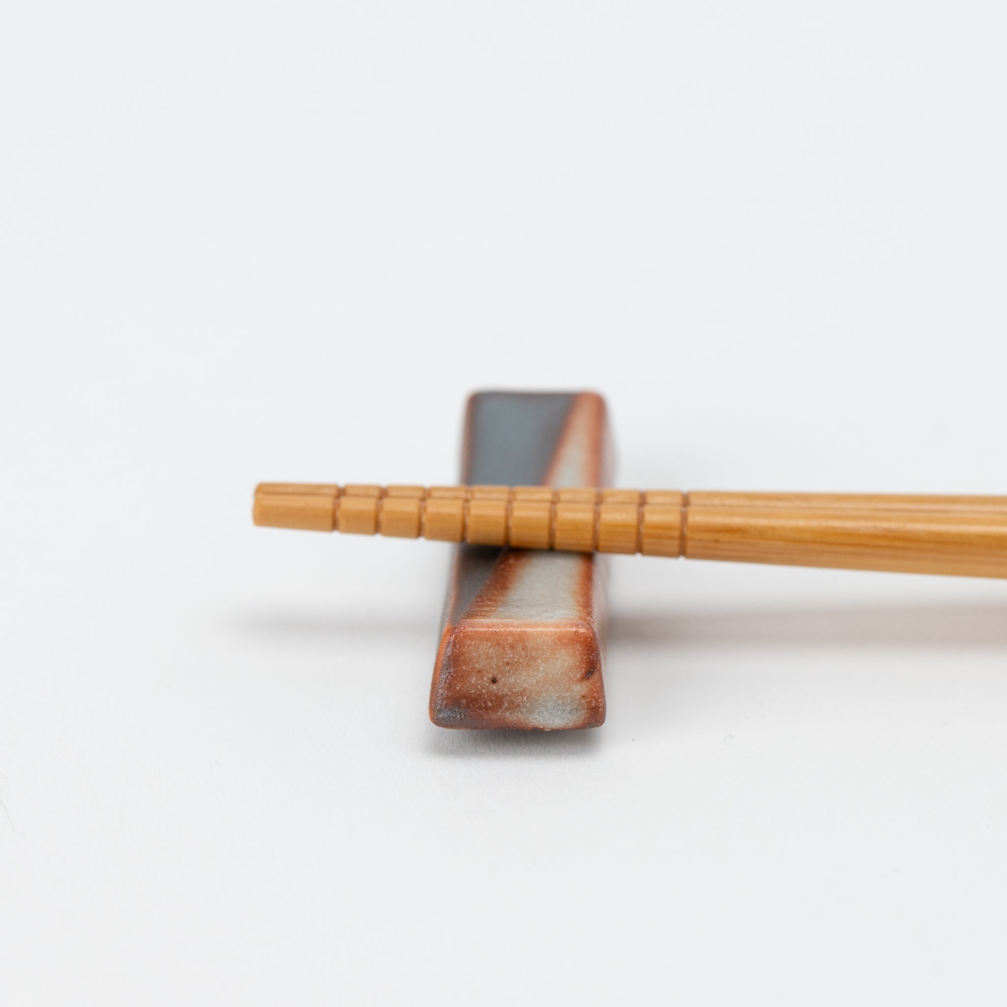 Shino Glaze Wood Chopstick Rest