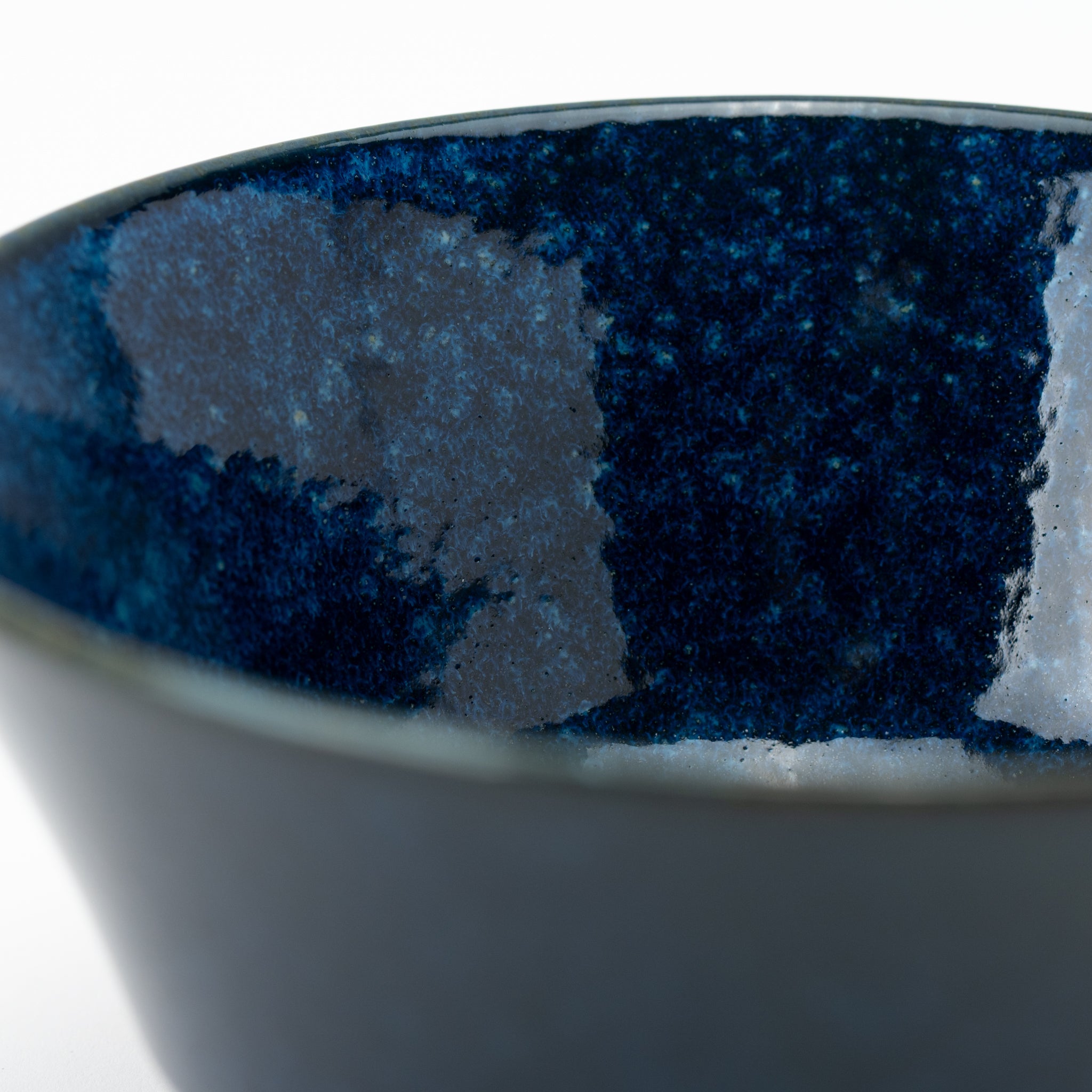 Kiln-Varied Navy Flared Donburi Bowl