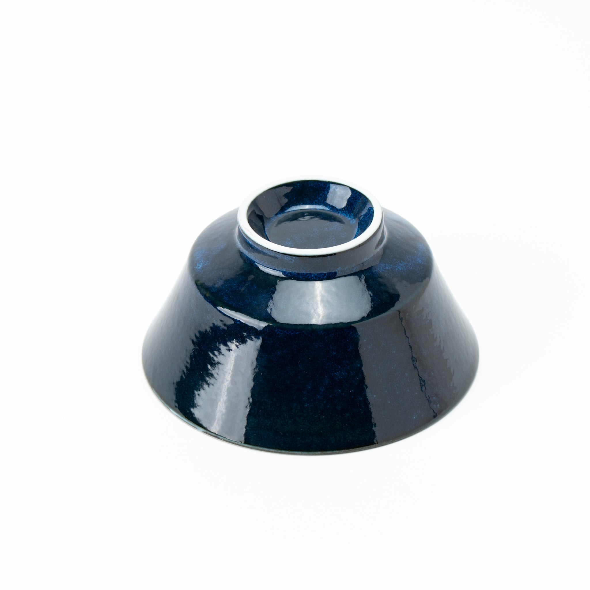 Kiln-Varied Navy Flared Donburi Bowl