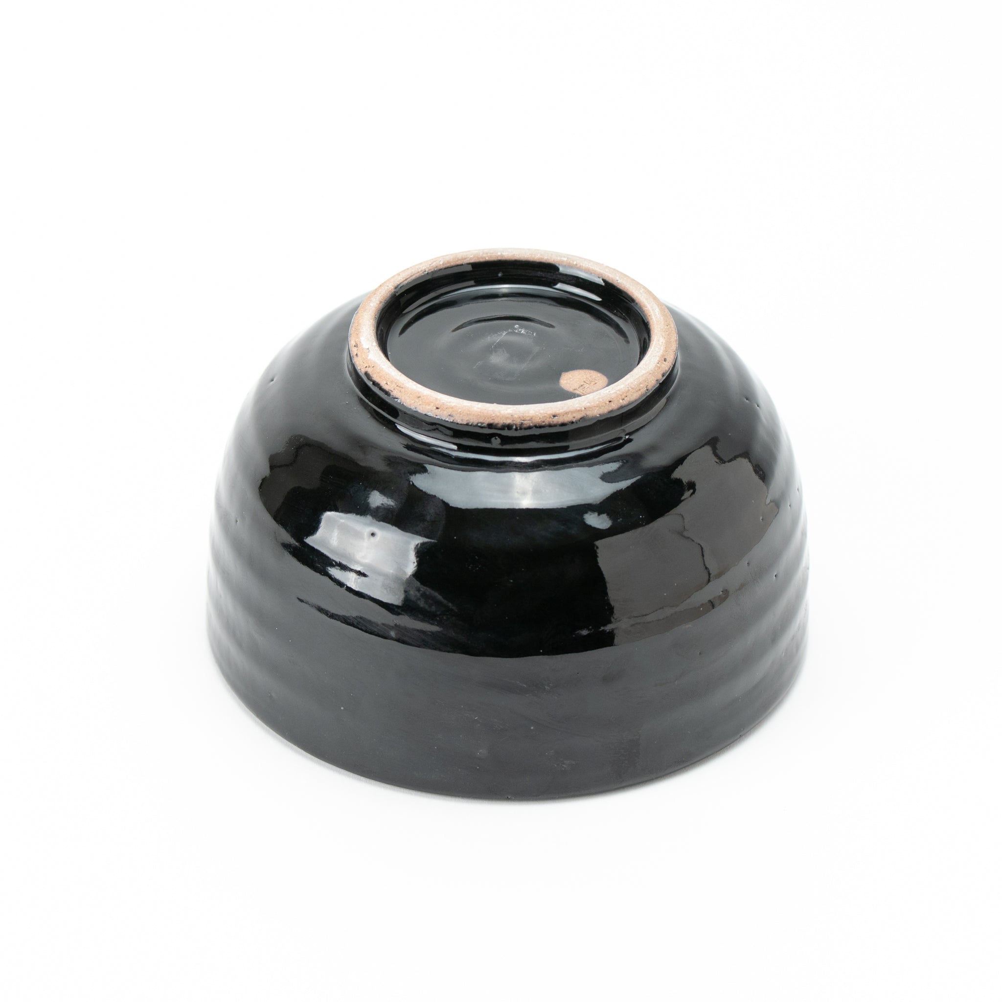 Red and Black Rounded Donburi Bowl