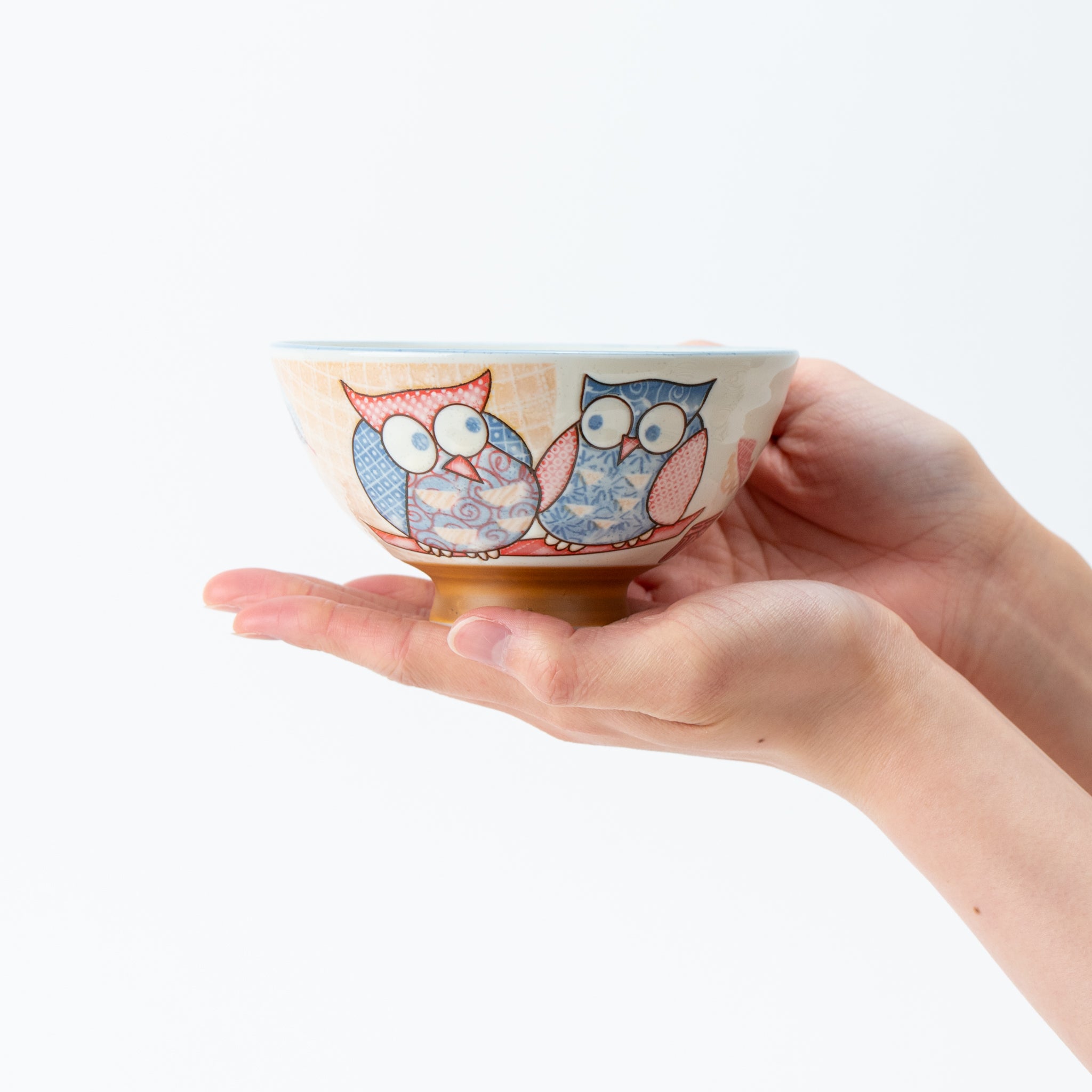 Sashiko Owl Large Rice Bowl