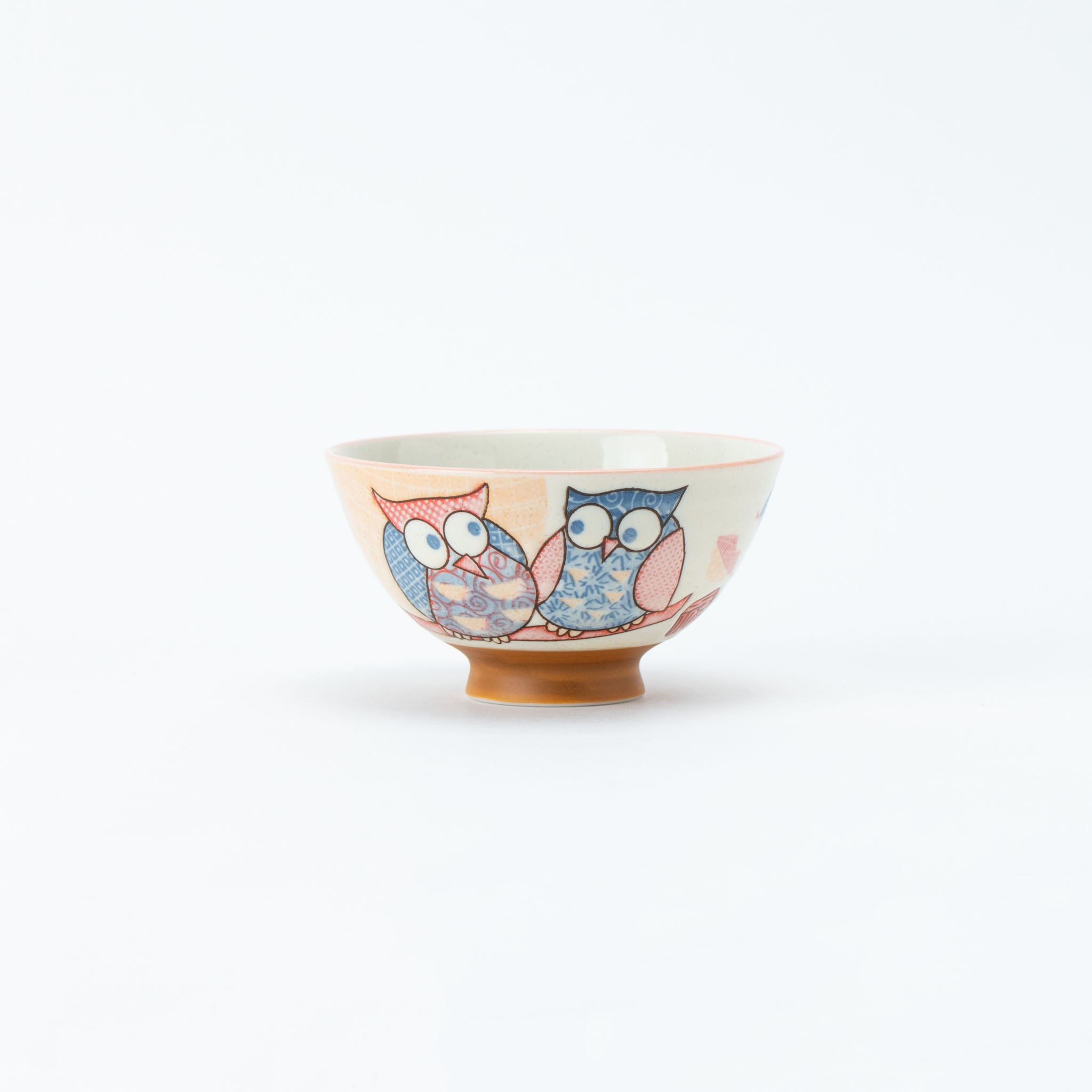 Sashiko Owl Medium Rice Bowl