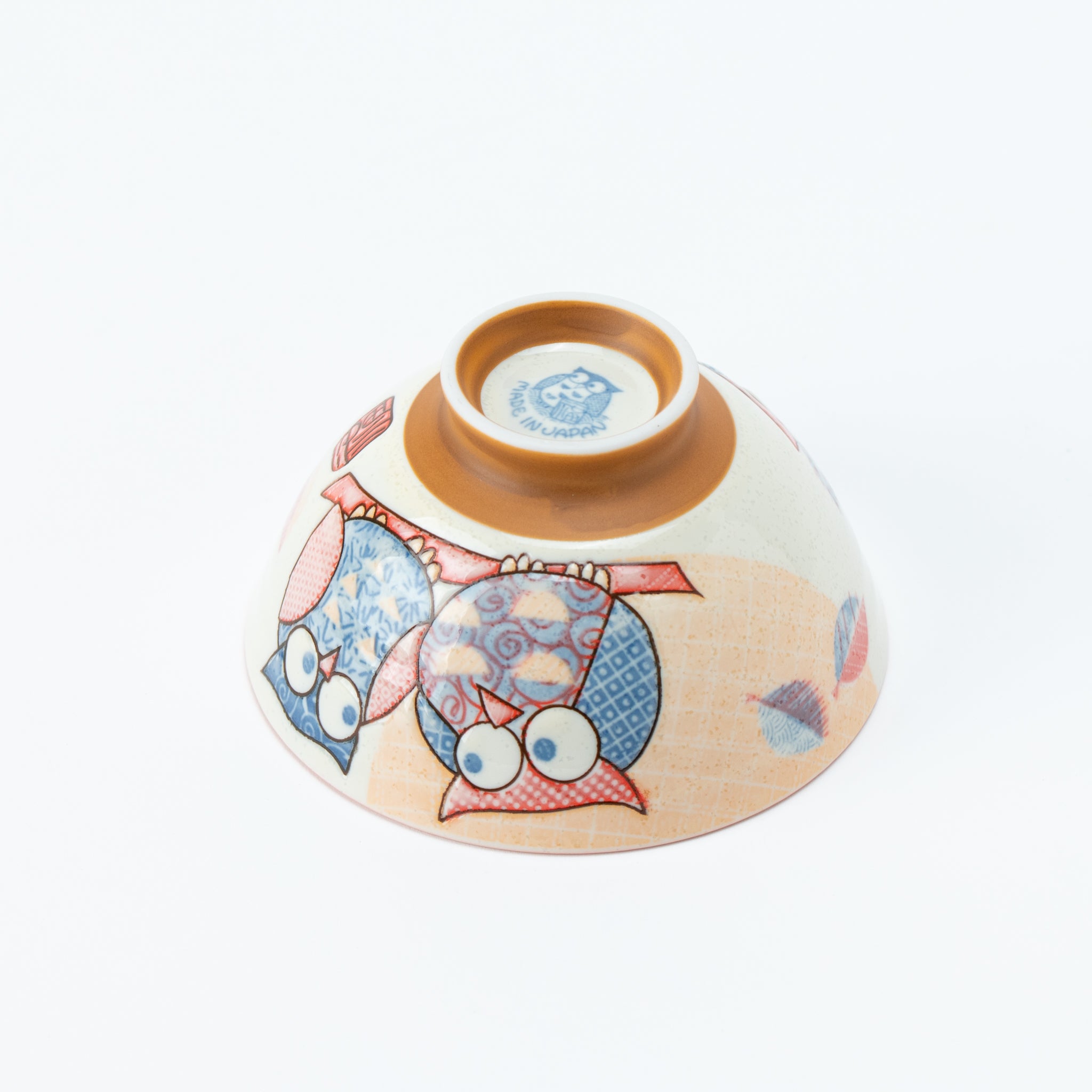 Sashiko Owl Medium Rice Bowl