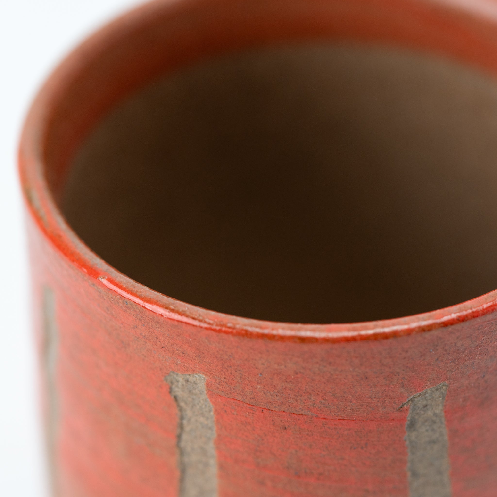 Red Tokusa Yunomi Teacup