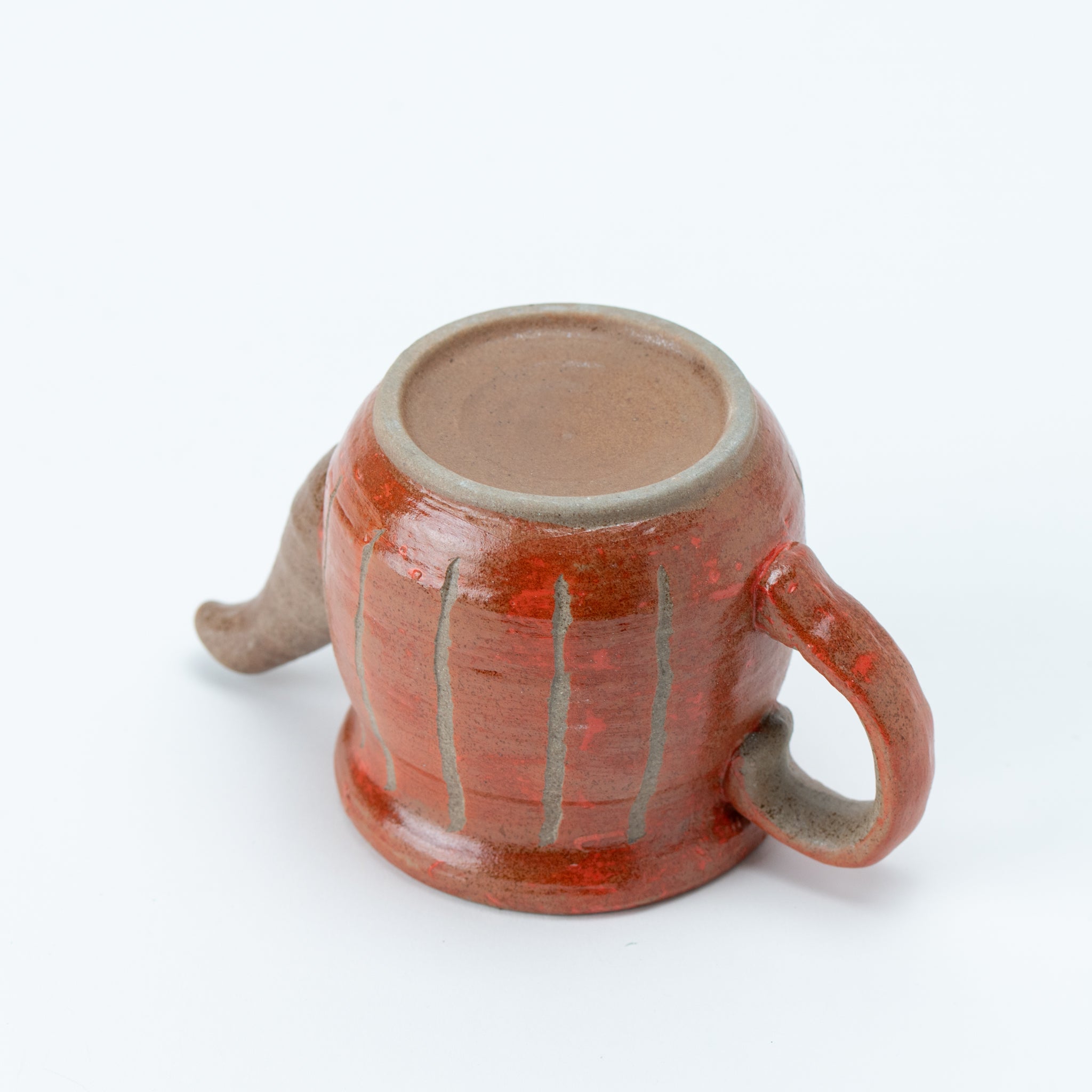 Red Tokusa Teapot (with Tea Strainer)