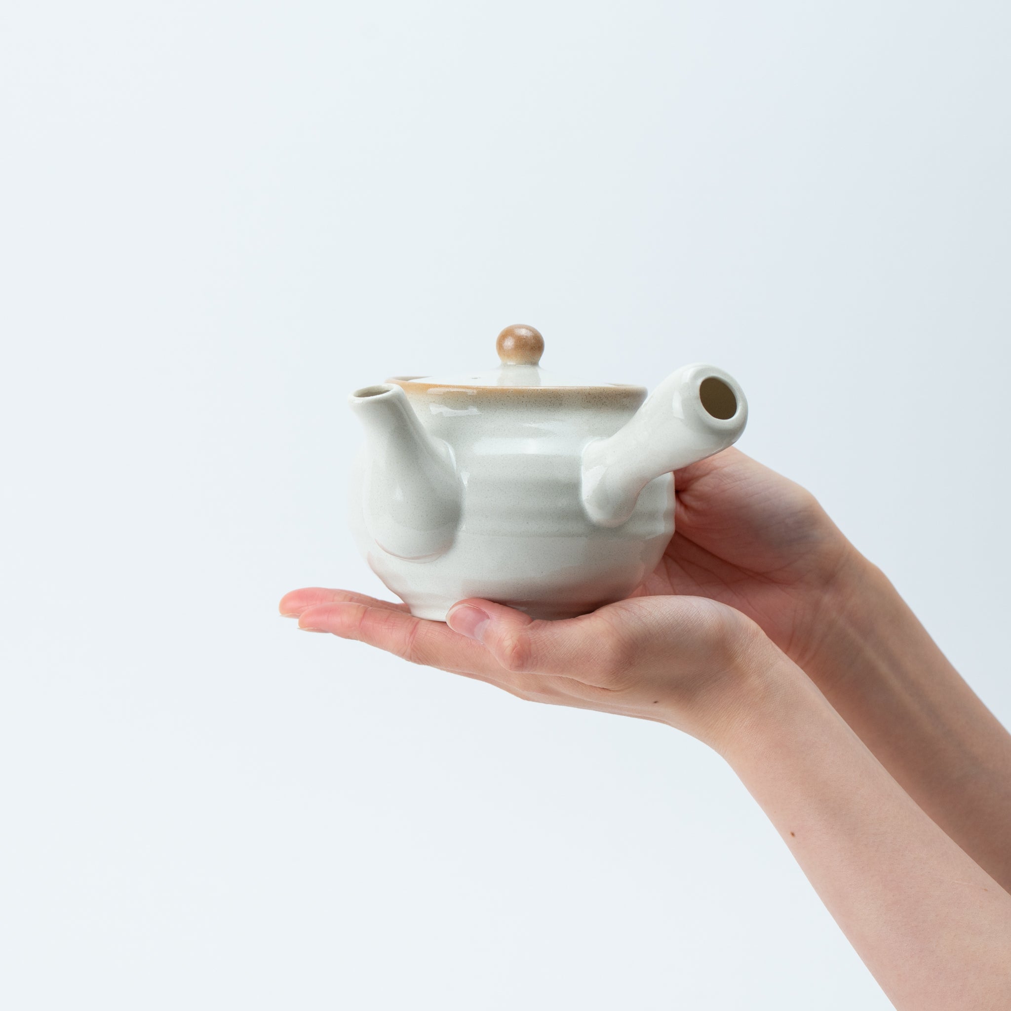 Kohiki Rokubei Teapot (with Tea Strainer)