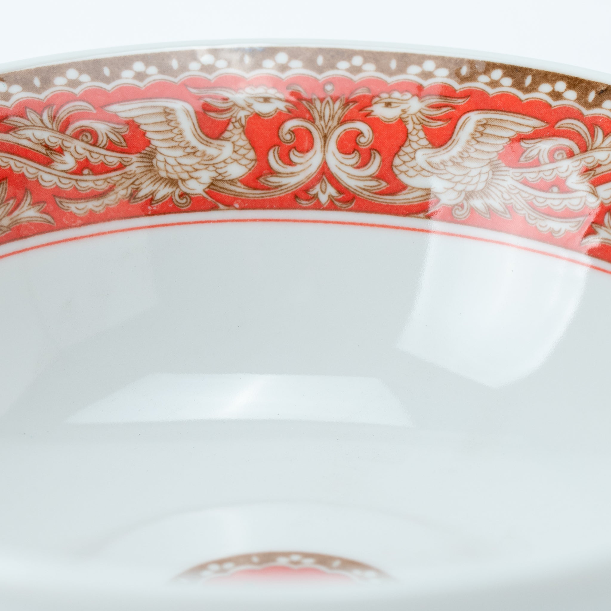 Red Pheonix In-Glaze Ramen Bowl