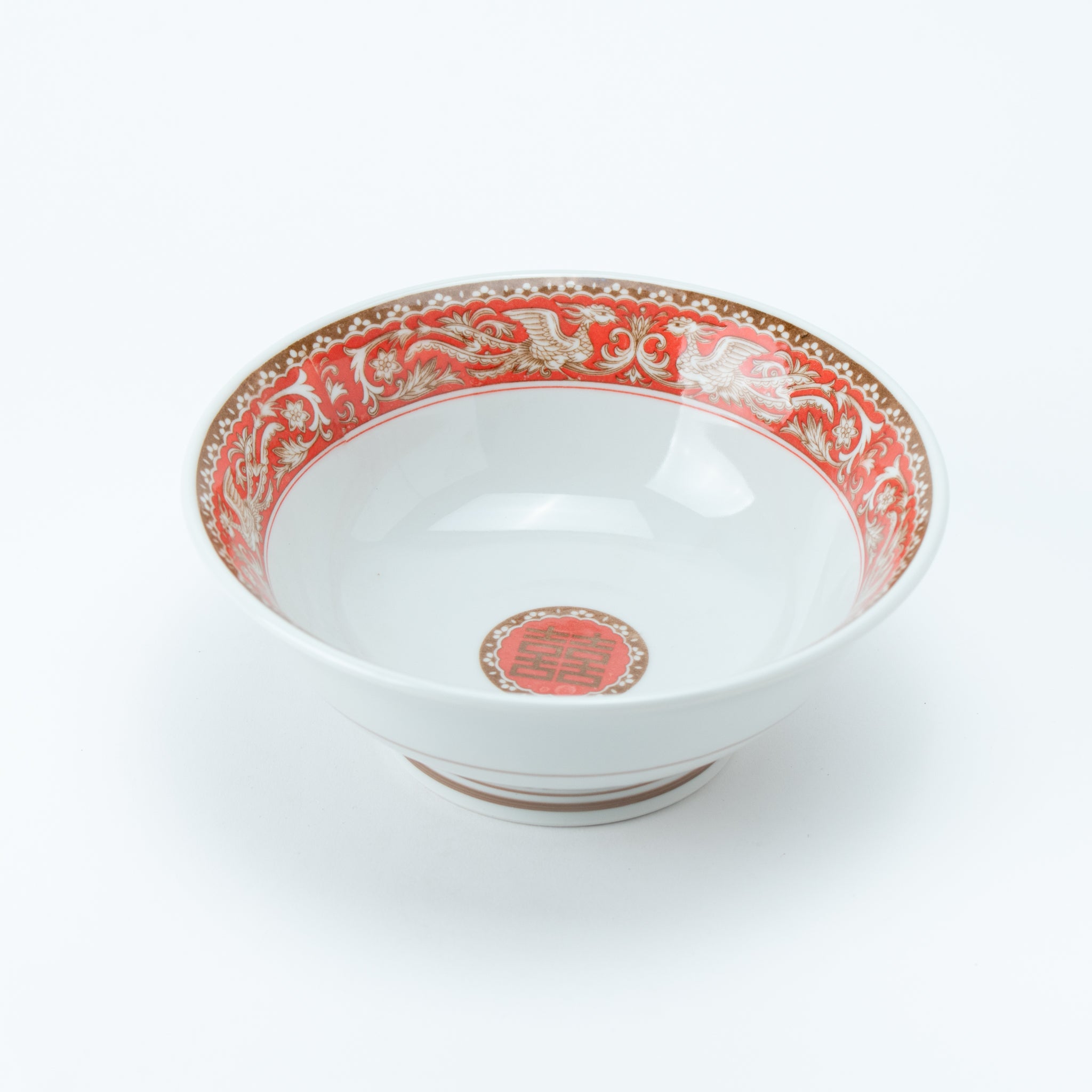 Red Pheonix In-Glaze Ramen Bowl