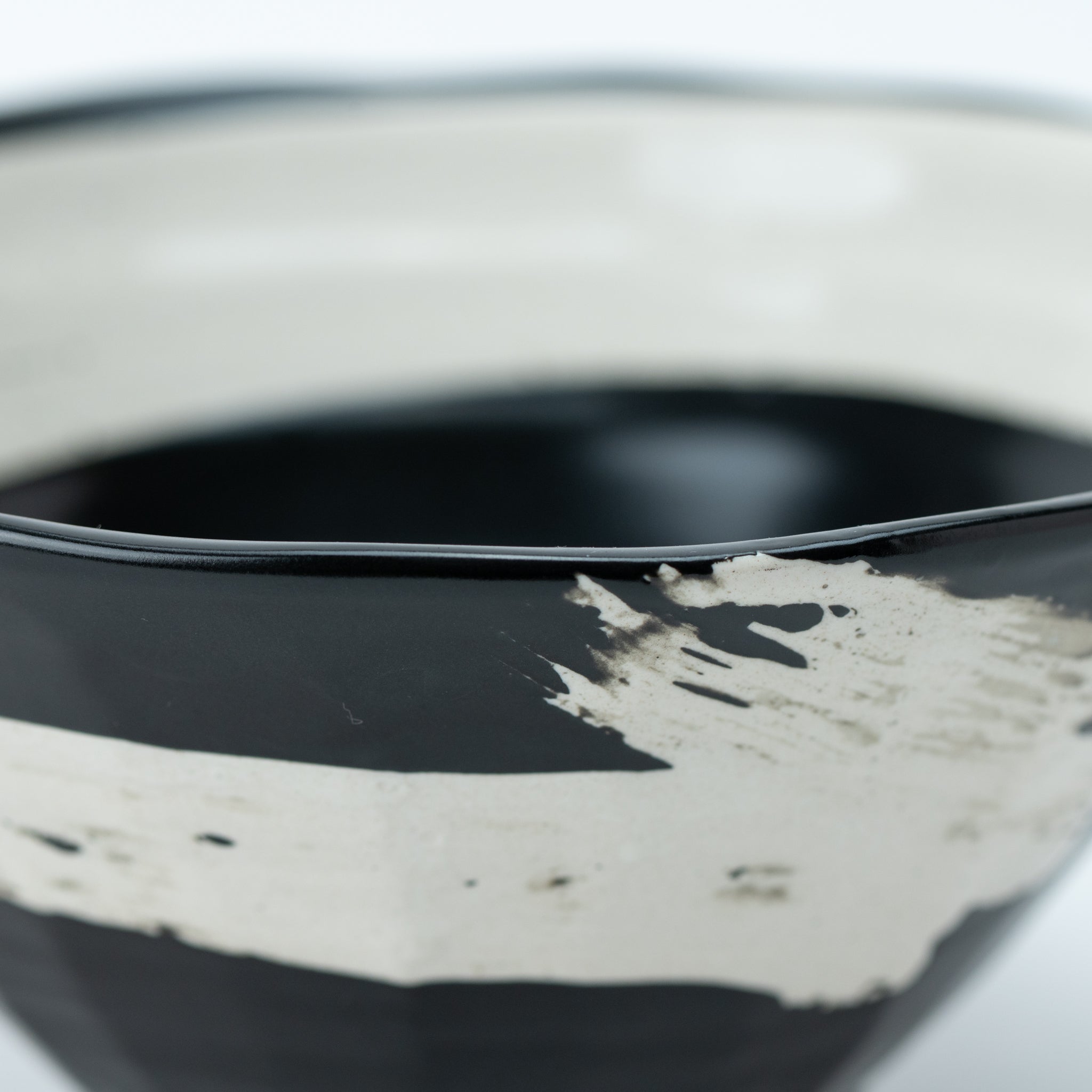 Brushed Octogonal Black Ramen Bowl