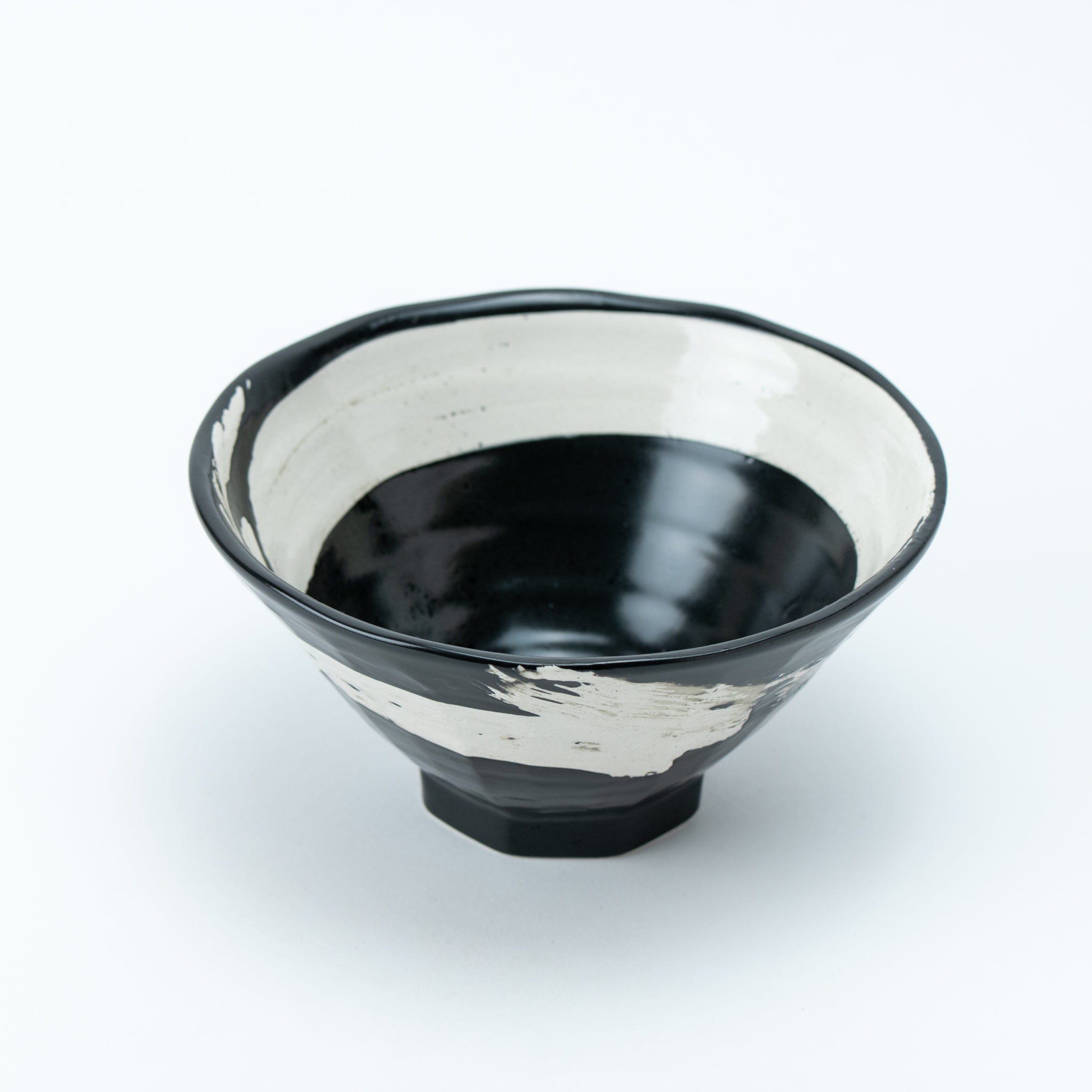 Brushed Octogonal Black Ramen Bowl