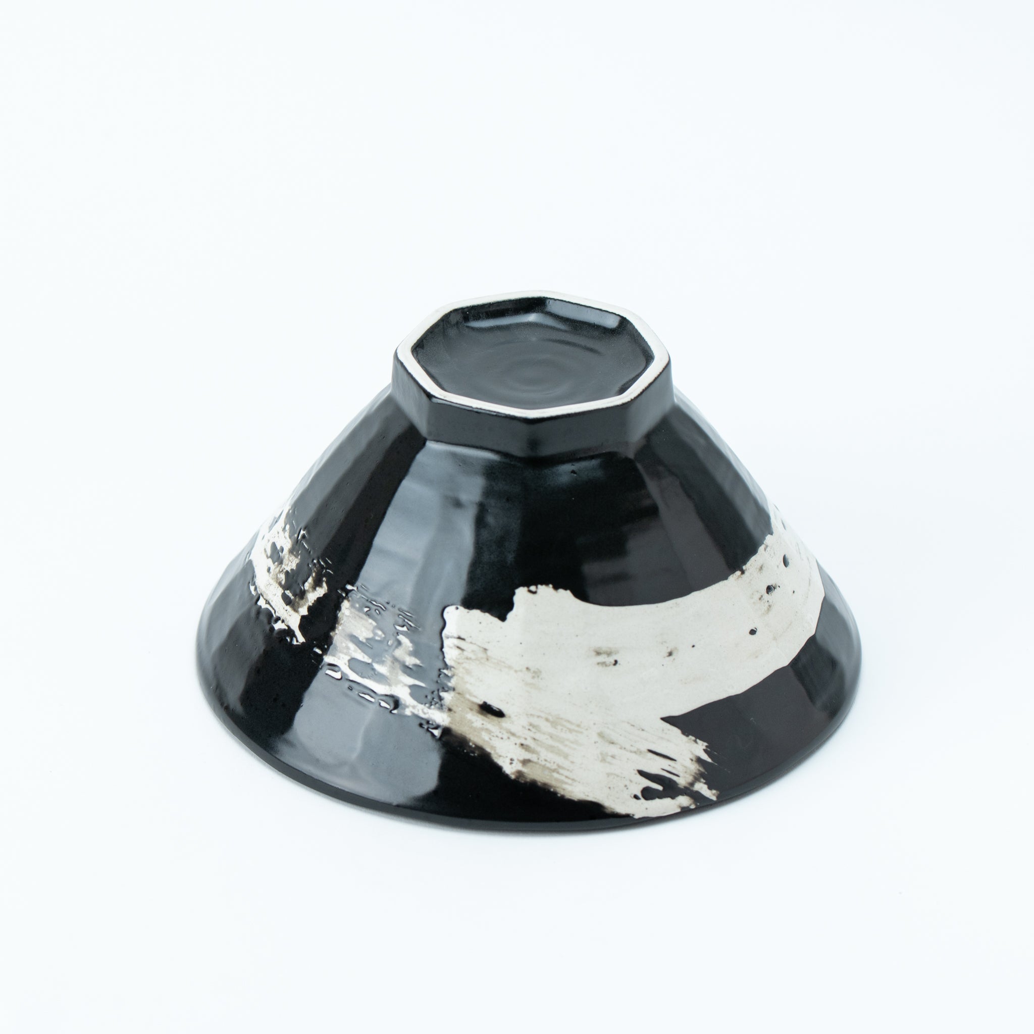 Brushed Octogonal Black Ramen Bowl