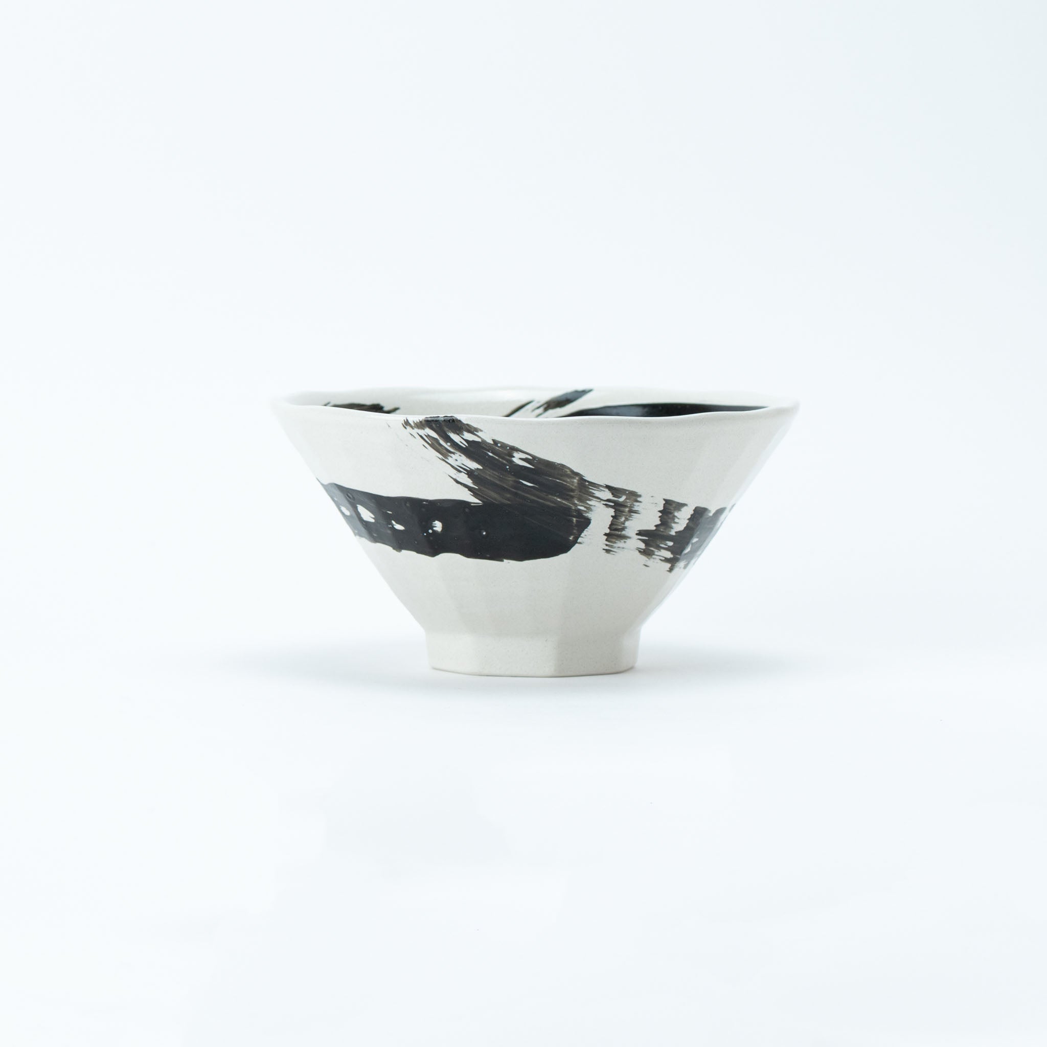 Brushed Octogonal White Ramen Bowl