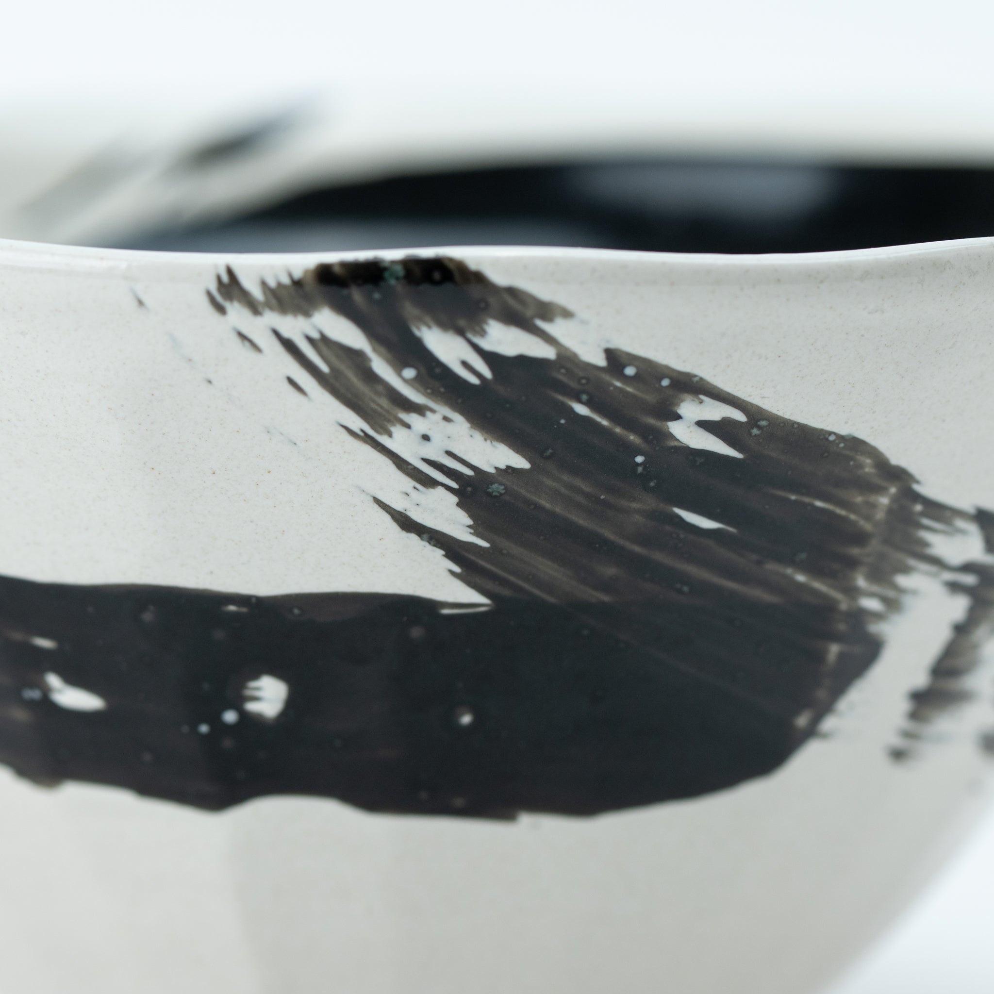 Brushed Octogonal White Ramen Bowl