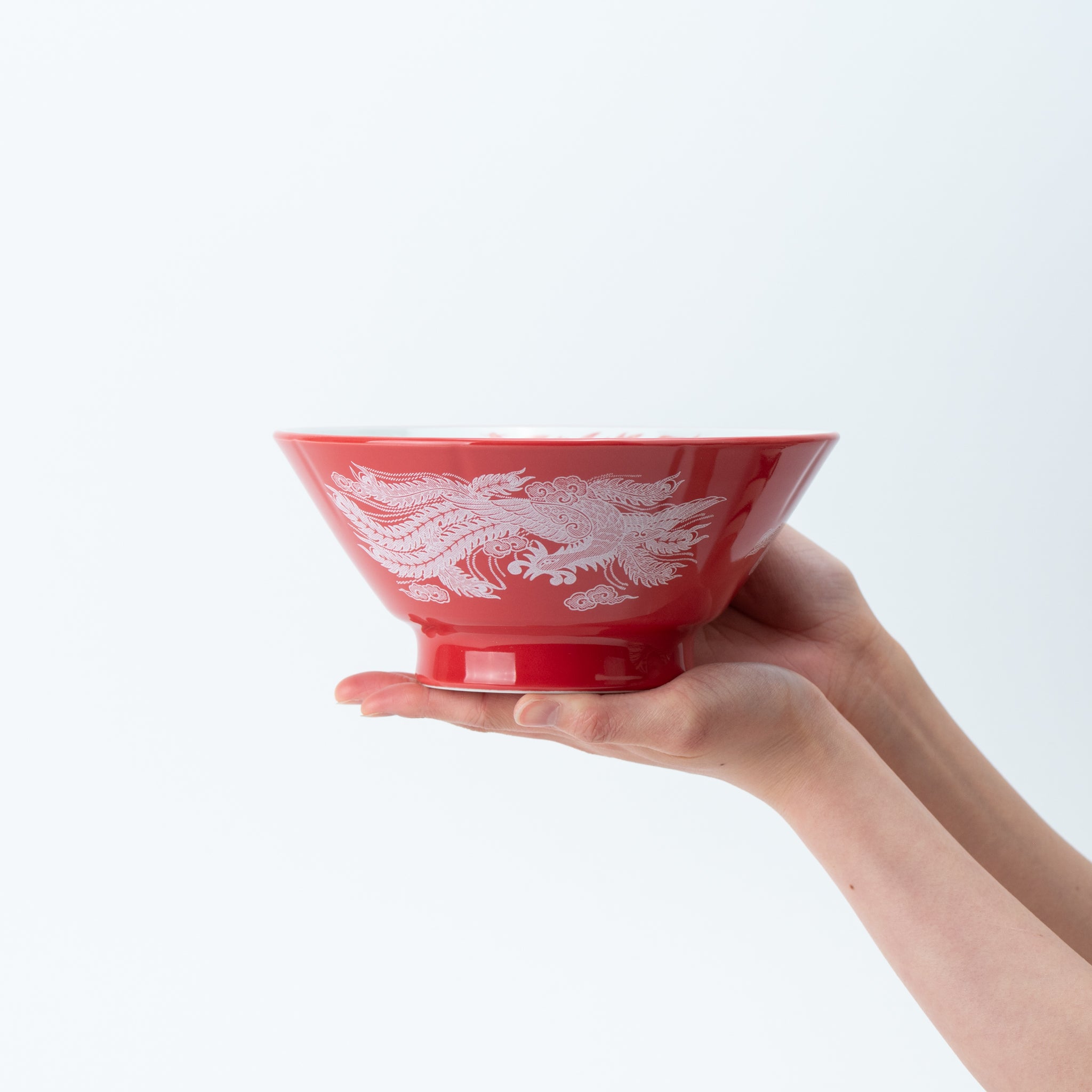 Red Dragon Straight Sided Ramen Bowl