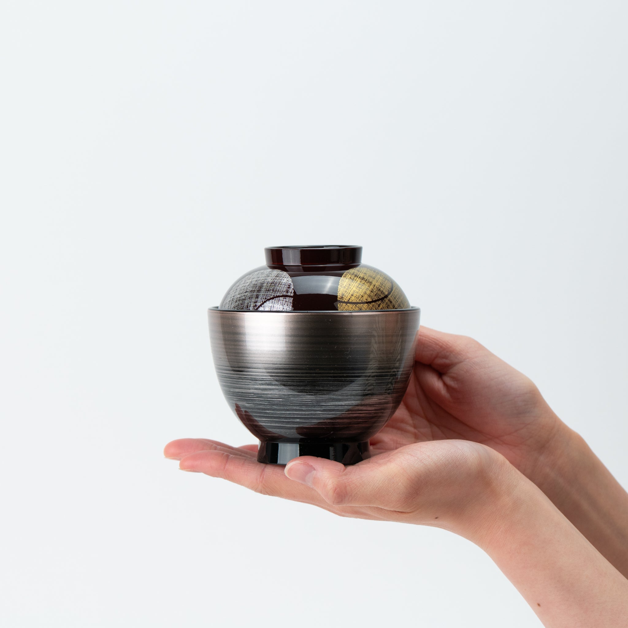 Silver Gold Kasumi Base Soup Bowl