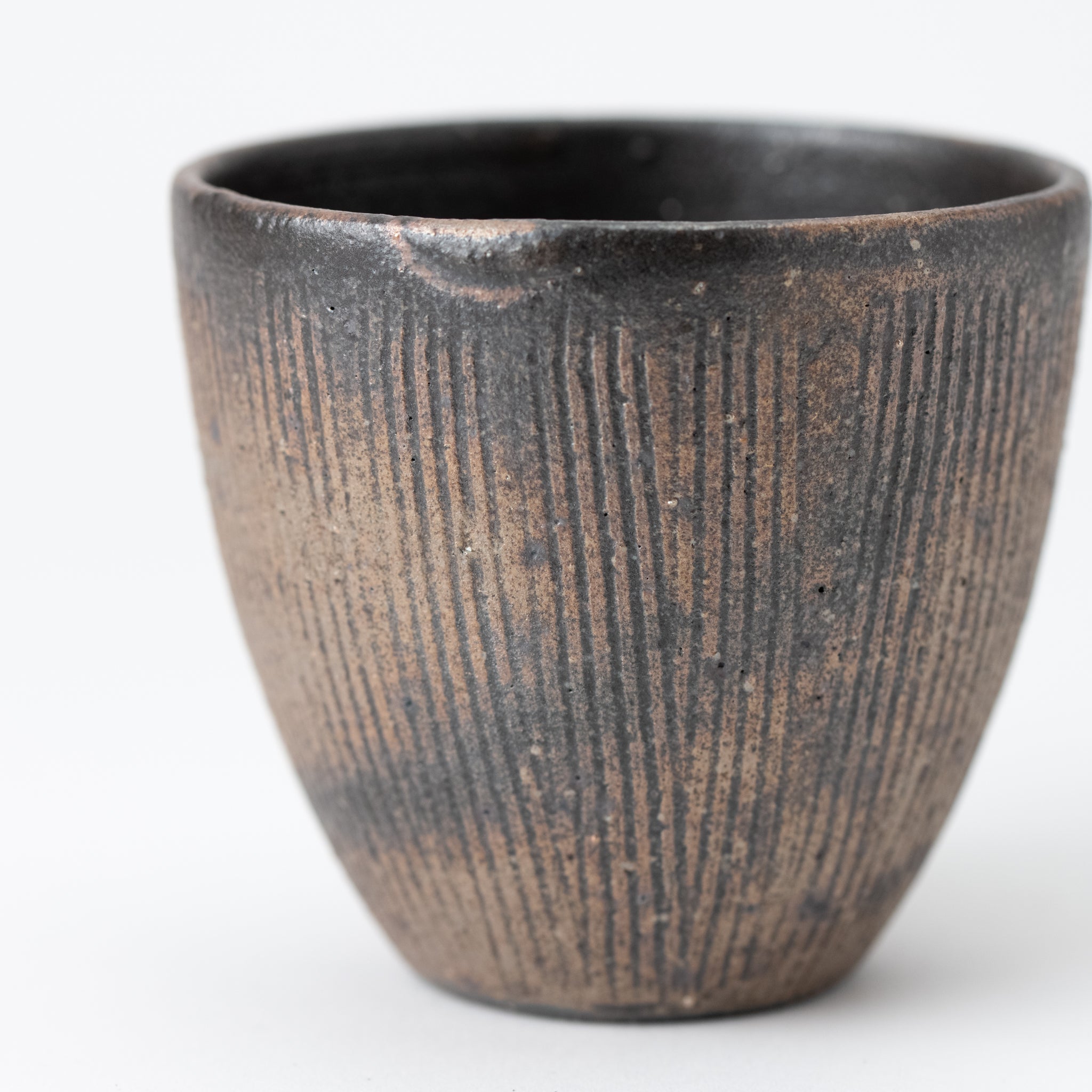 Handcrafted Shigaraki Ware Iron Rust Yunomi Teacup