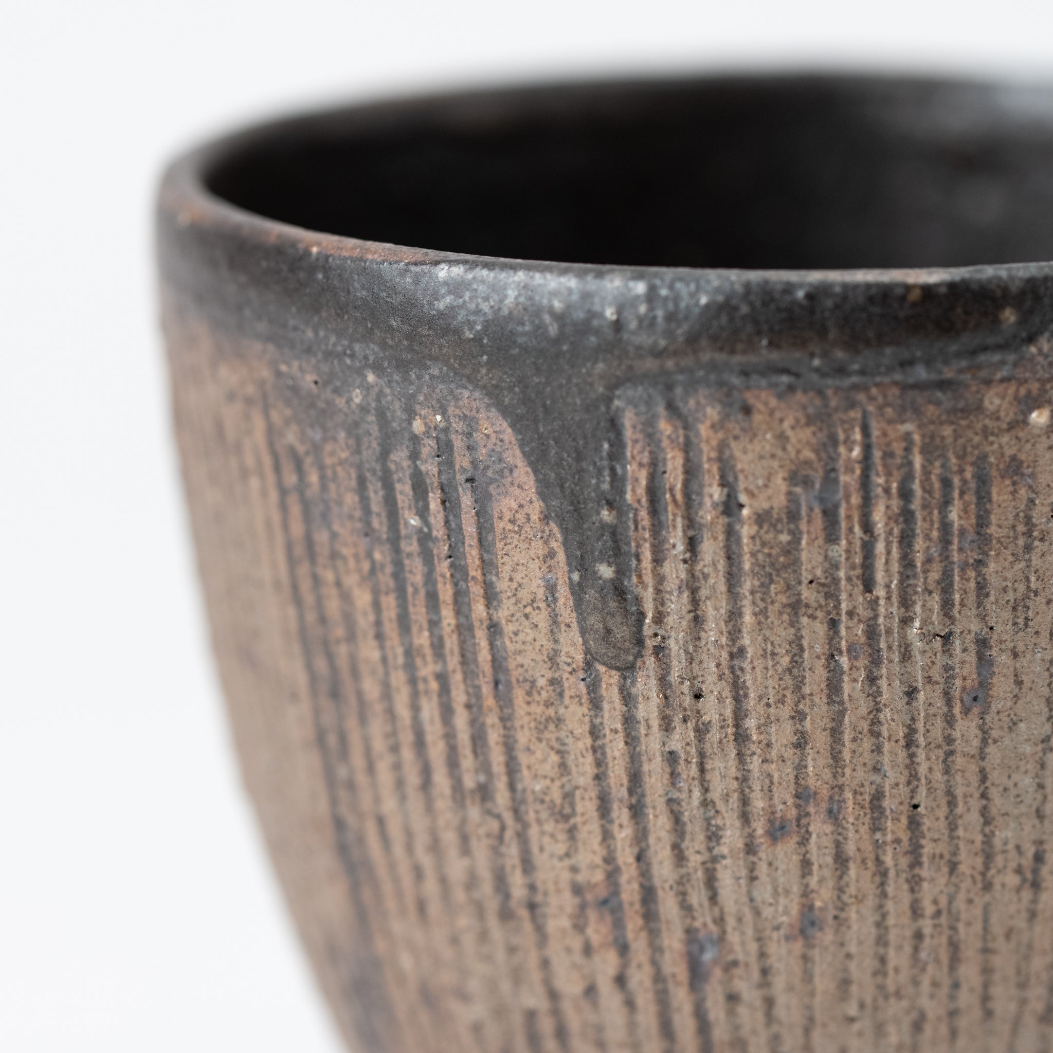 Handcrafted Shigaraki Ware Iron Rust Yunomi Teacup