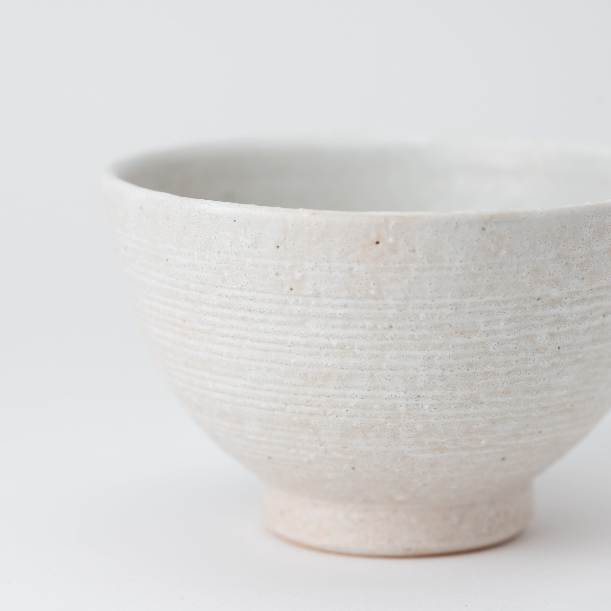 White Combed Rice Bowl