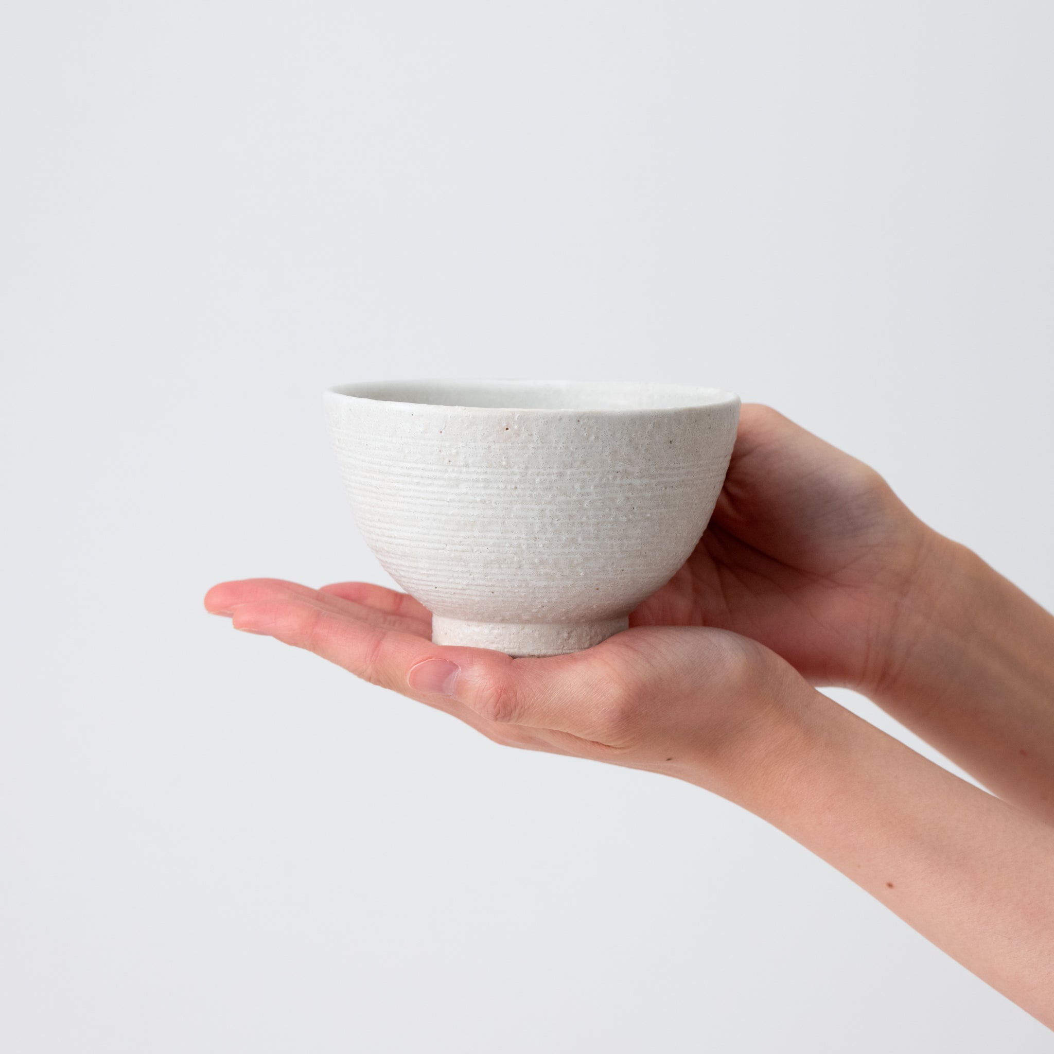 White Combed Rice Bowl