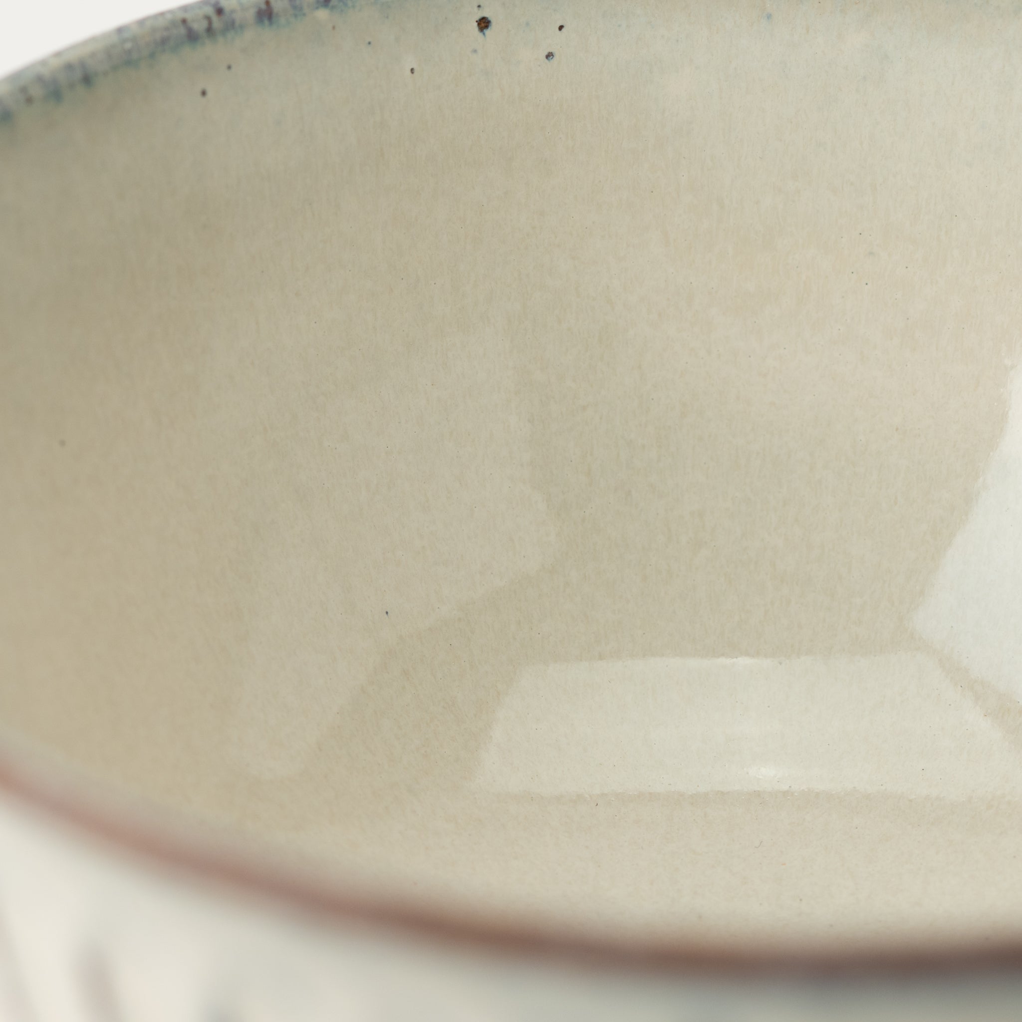 White Glaze Carving Donburi Bowl