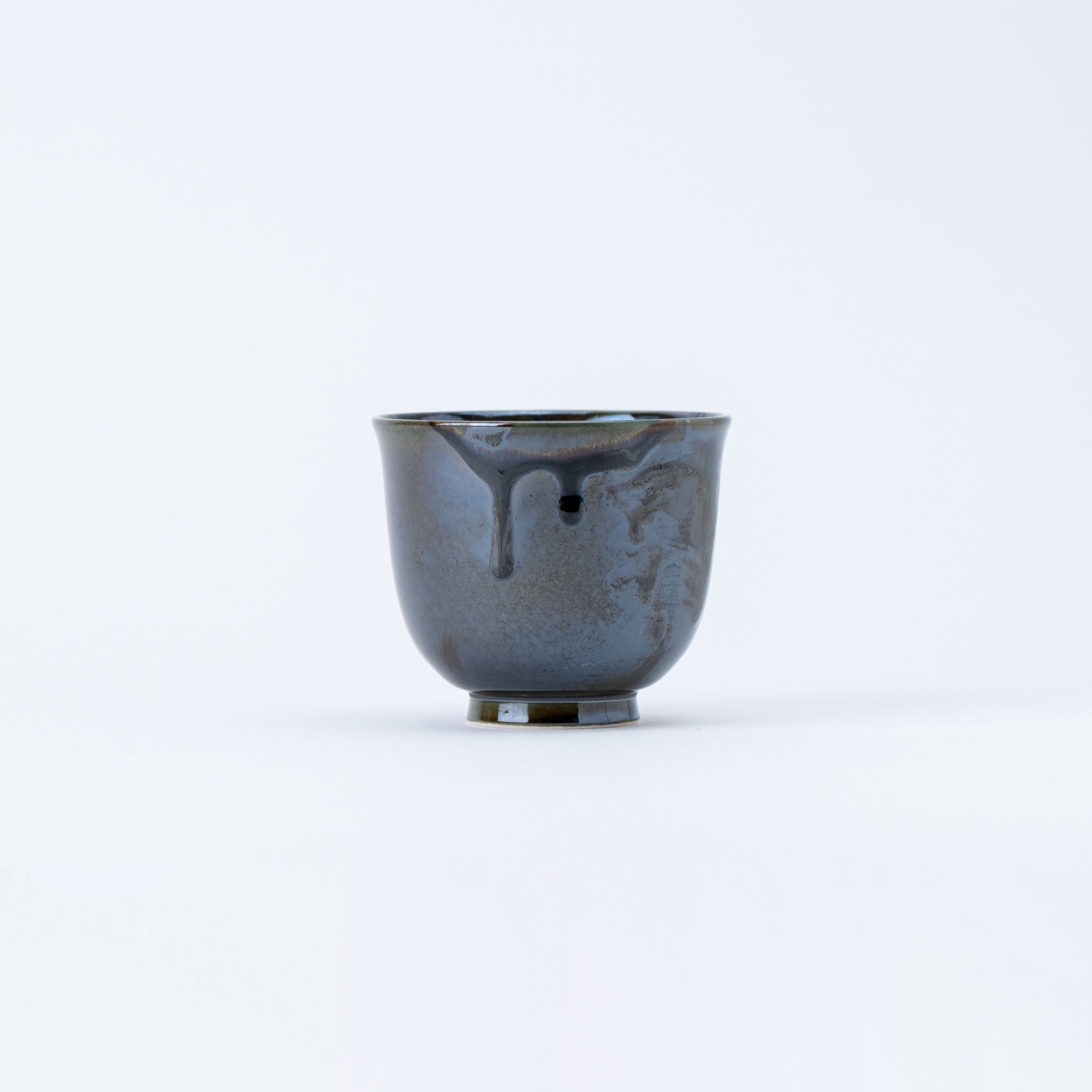 Black Drip Glaze Teacup