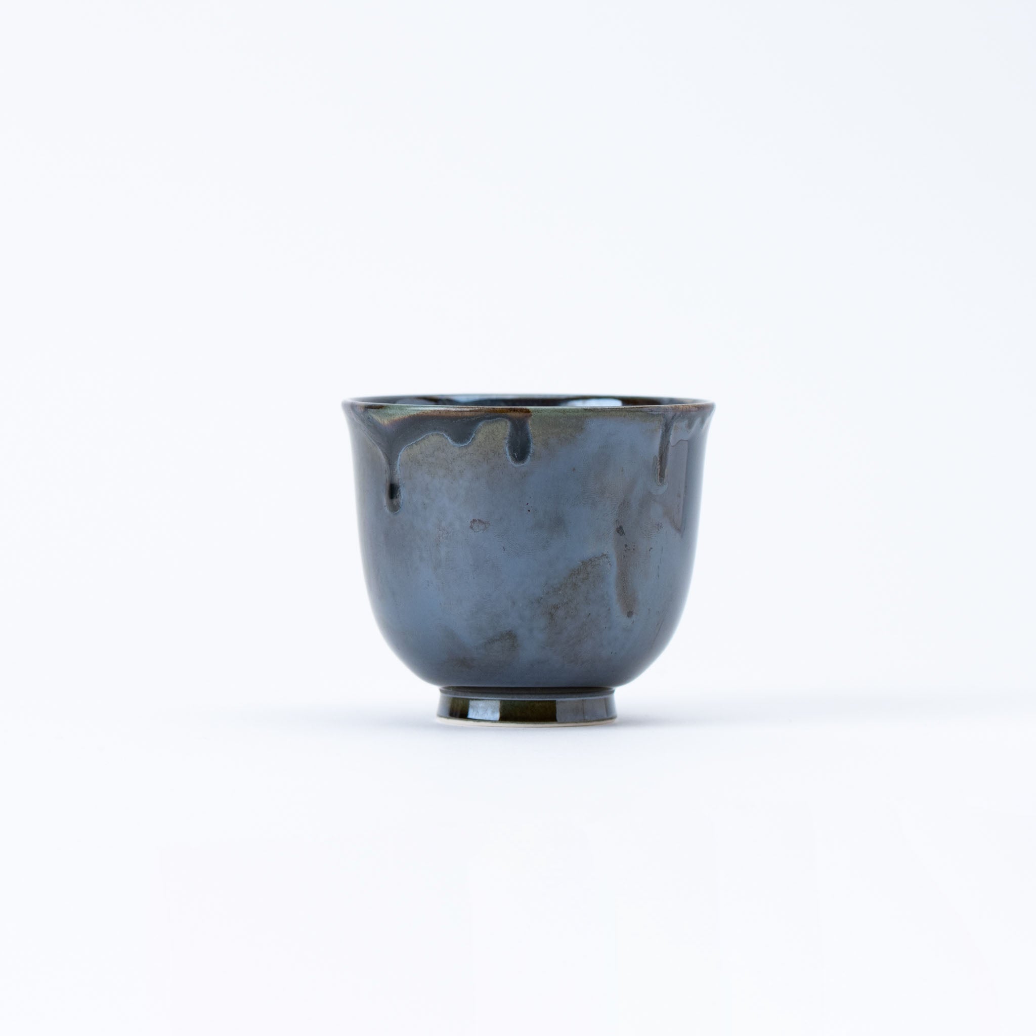 Black Drip Glaze Teacup