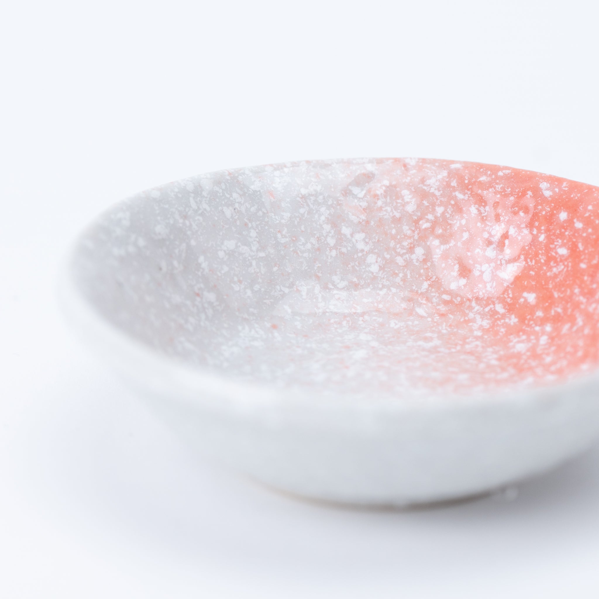 Pink Brush White Small Plate